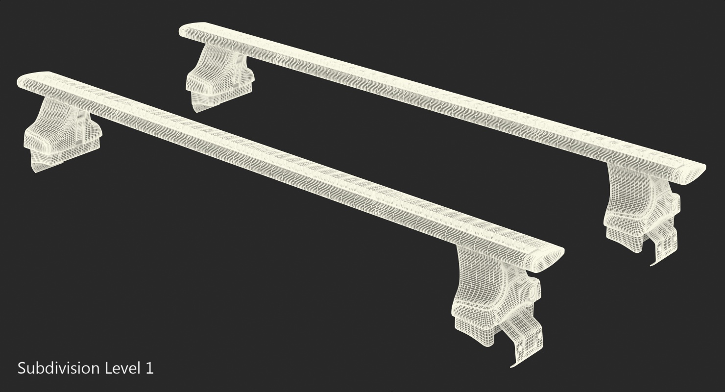 3D model Thule Wingbar Silver