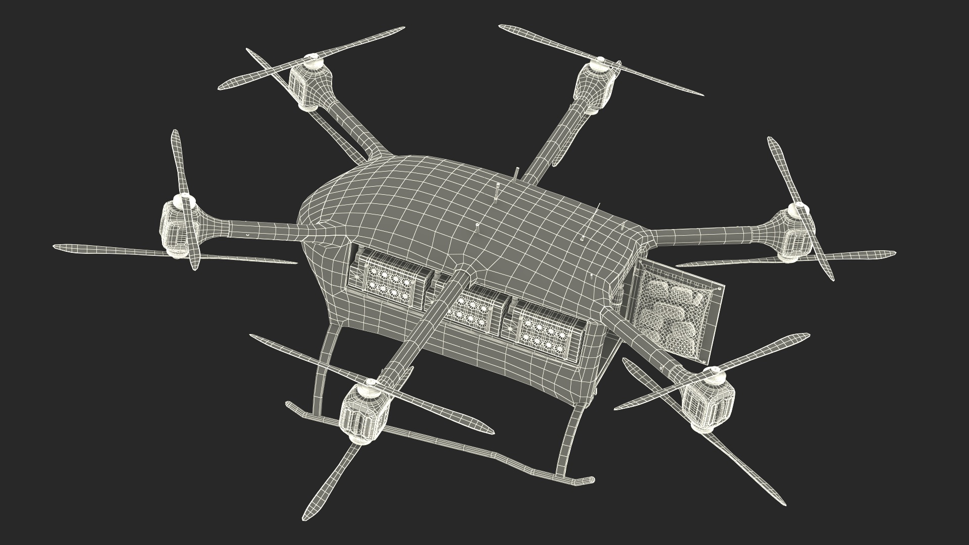 MEDEVAC Grille German Rescue Drone 3D model