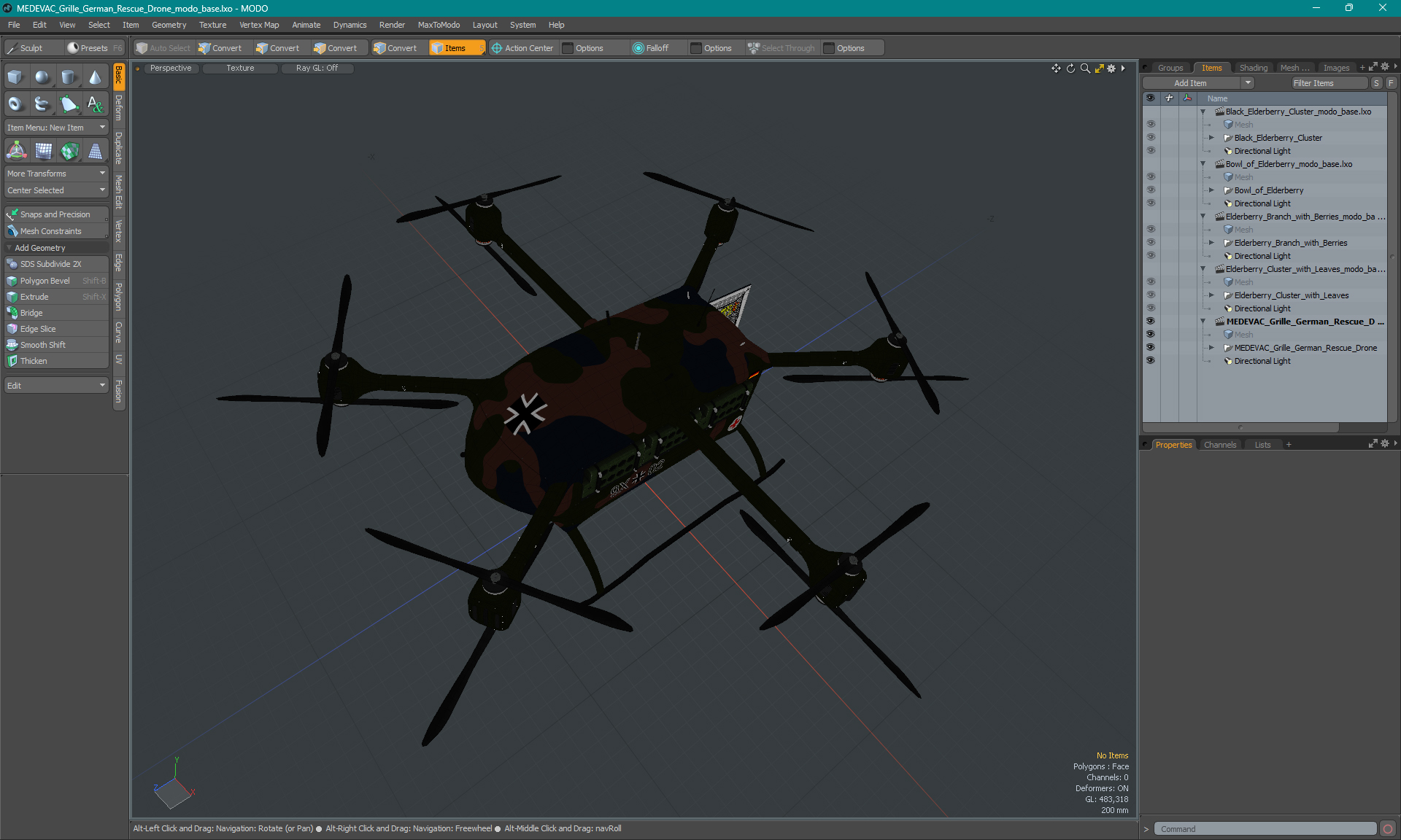 MEDEVAC Grille German Rescue Drone 3D model