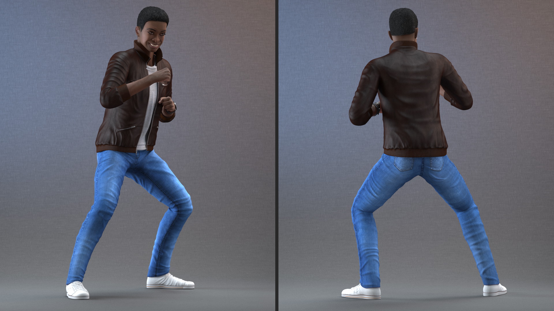 Teenager Light Skin Street Outfit Dance Pose 3D model