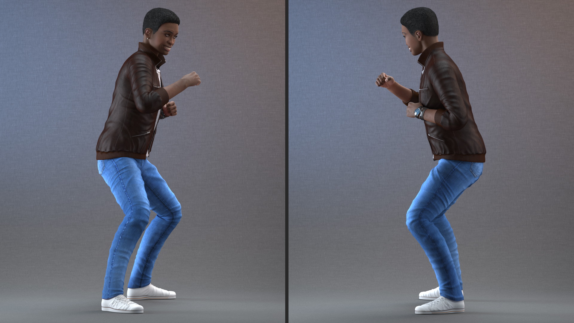 Teenager Light Skin Street Outfit Dance Pose 3D model