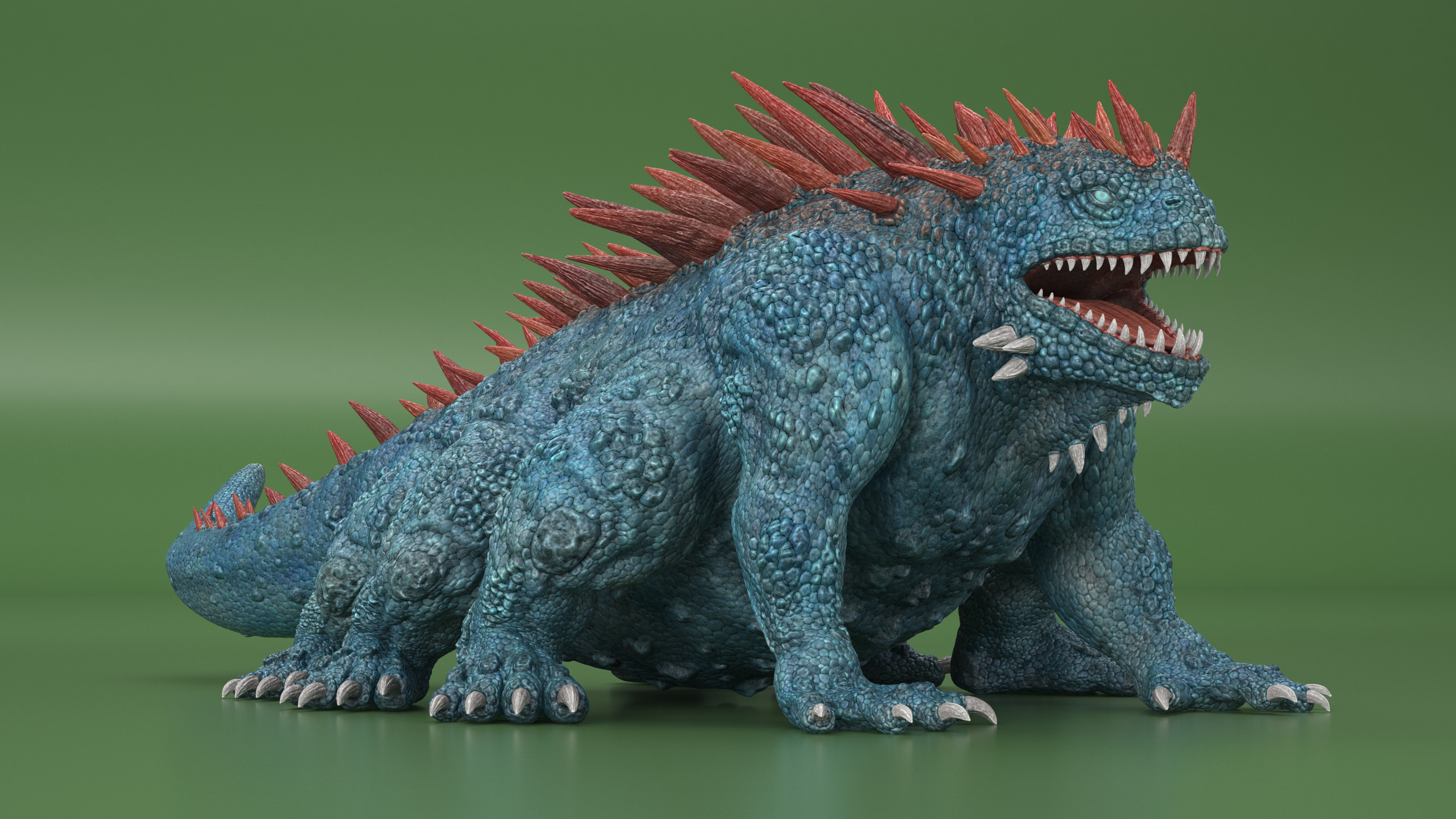 3D Basilisk in Attack Pose model