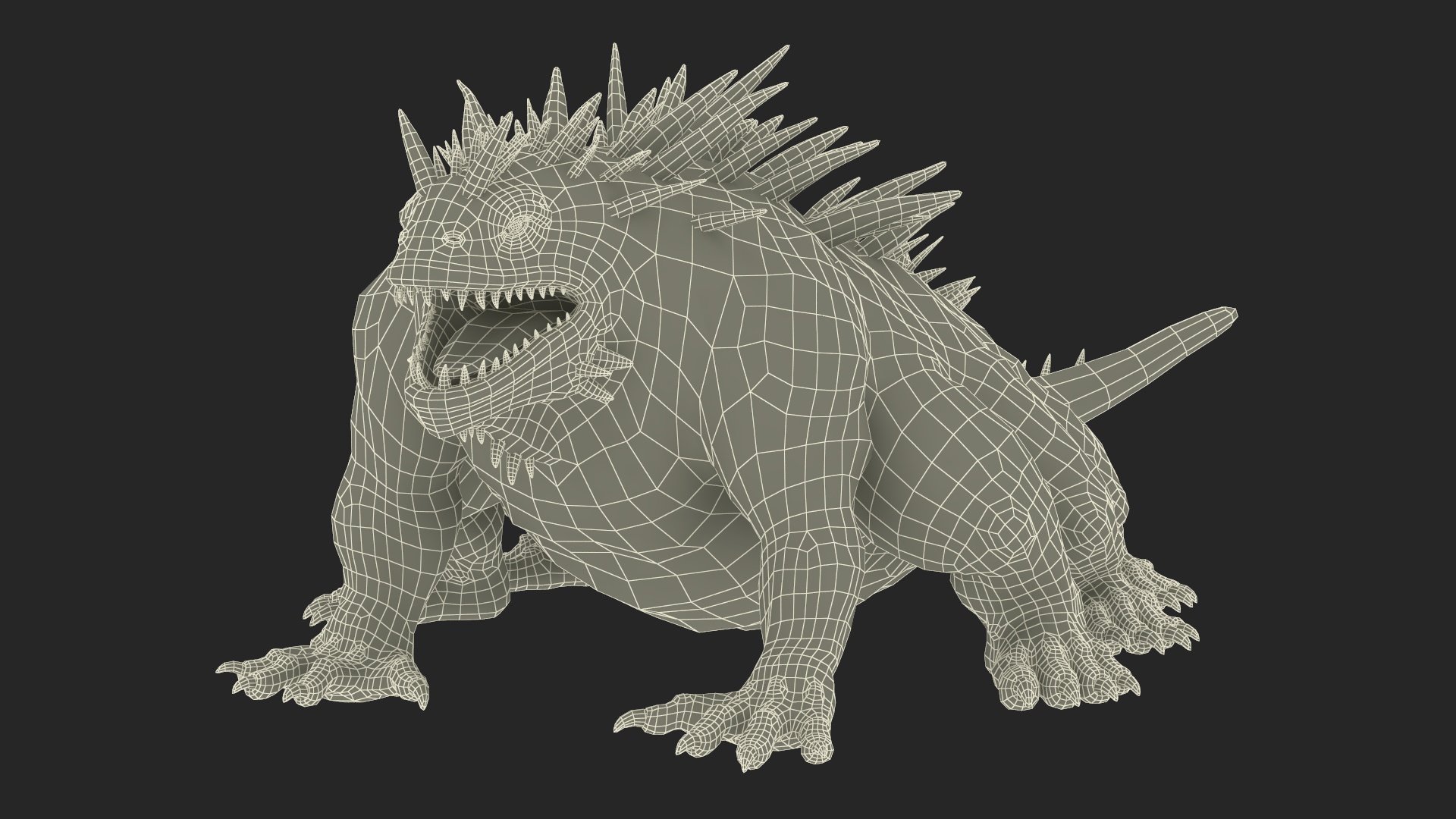 3D Basilisk in Attack Pose model