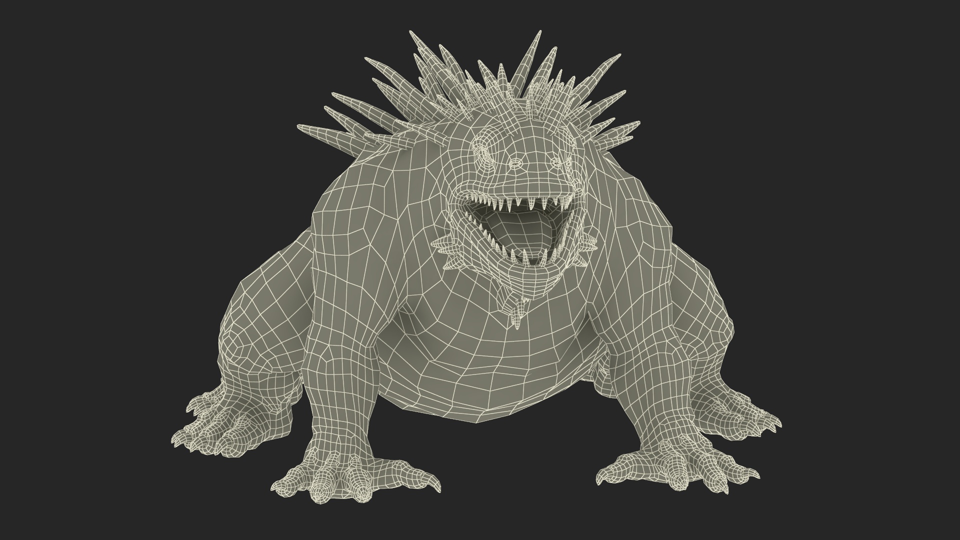 3D Basilisk in Attack Pose model