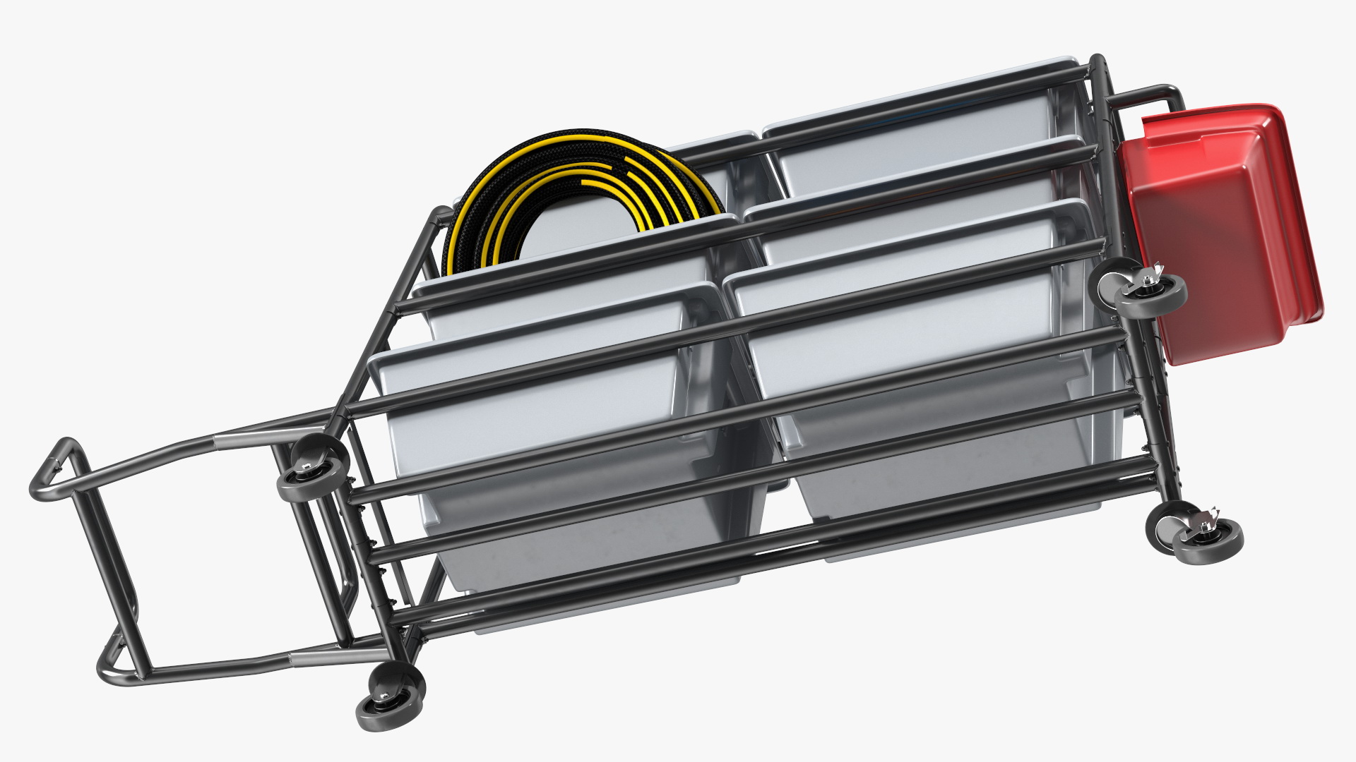 Tote Picking Cart with Equipment 3D