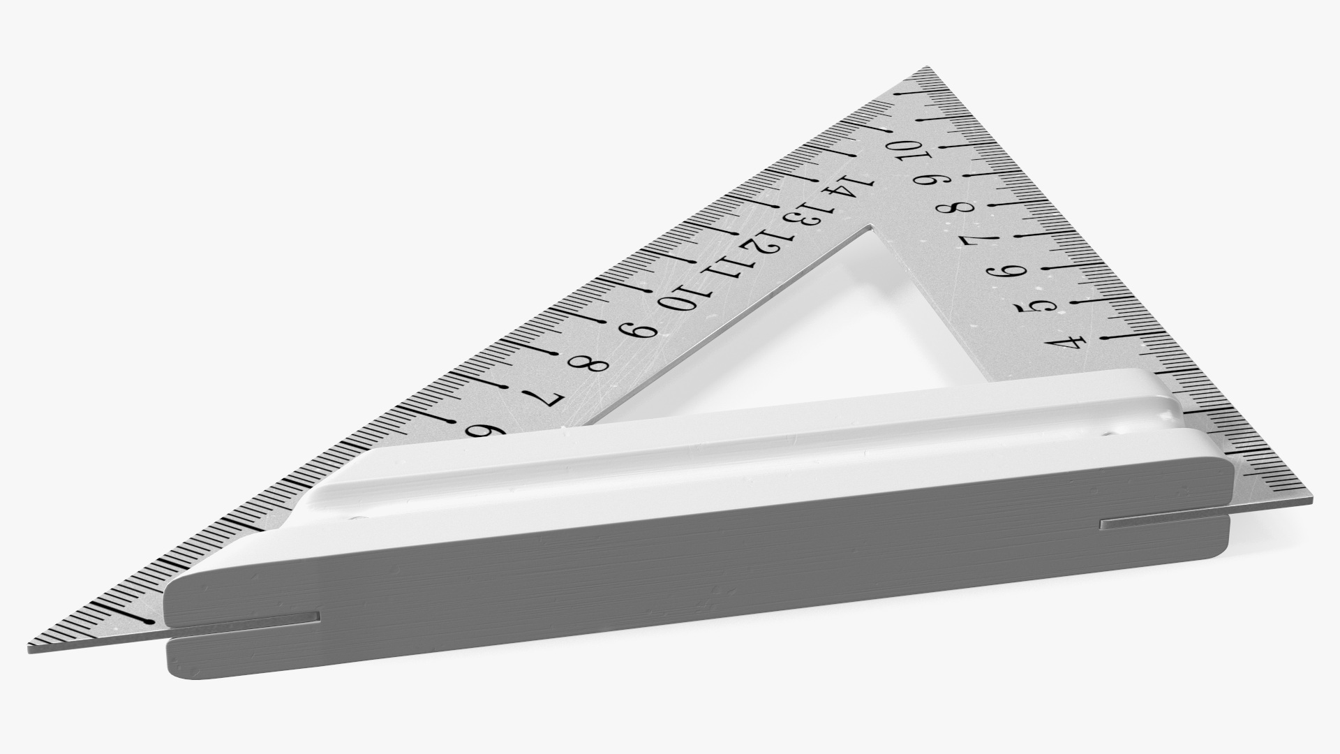 3D model Metal Triangle Ruler