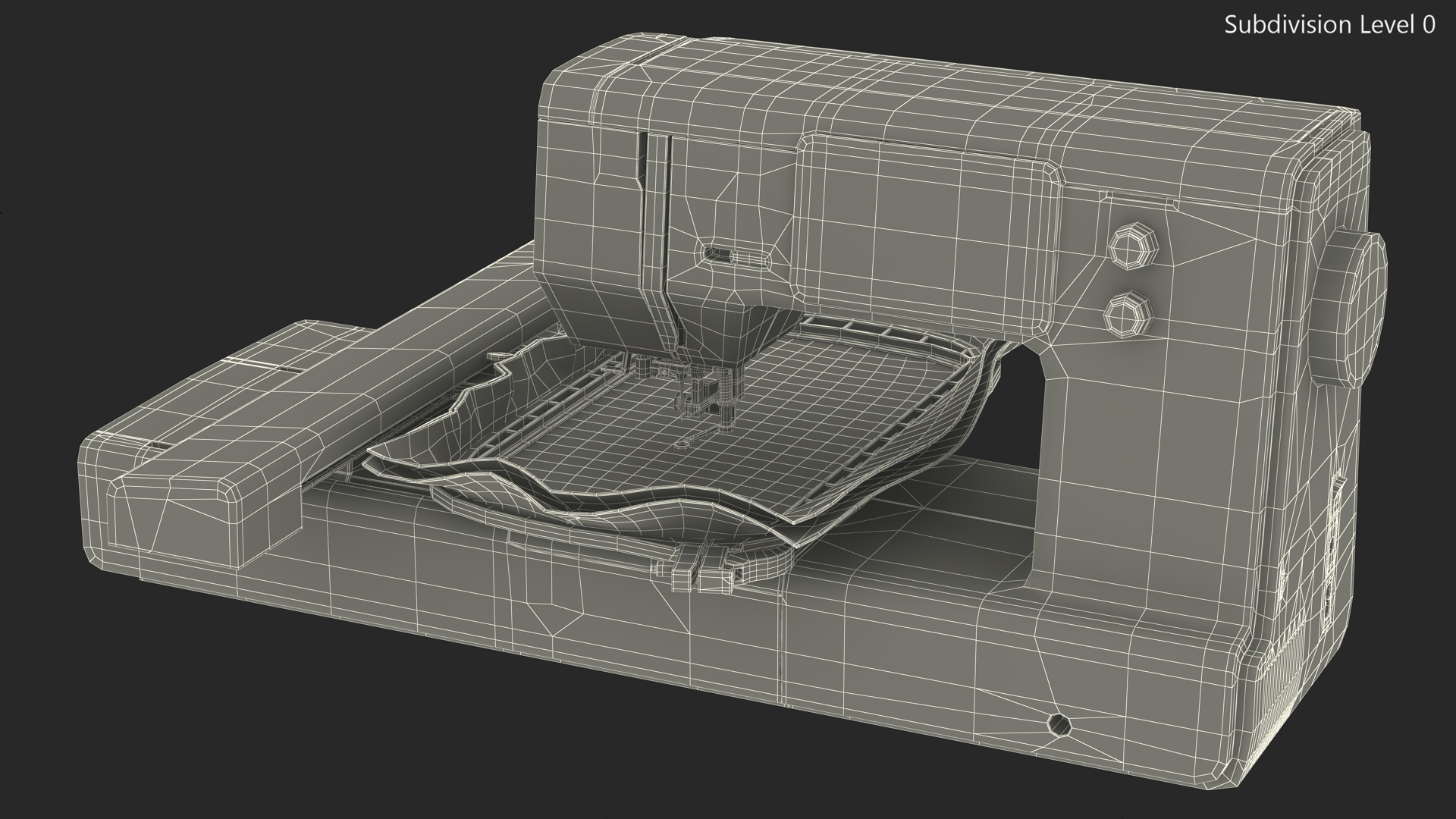 Embroidery Machine Black Screen On 3D model