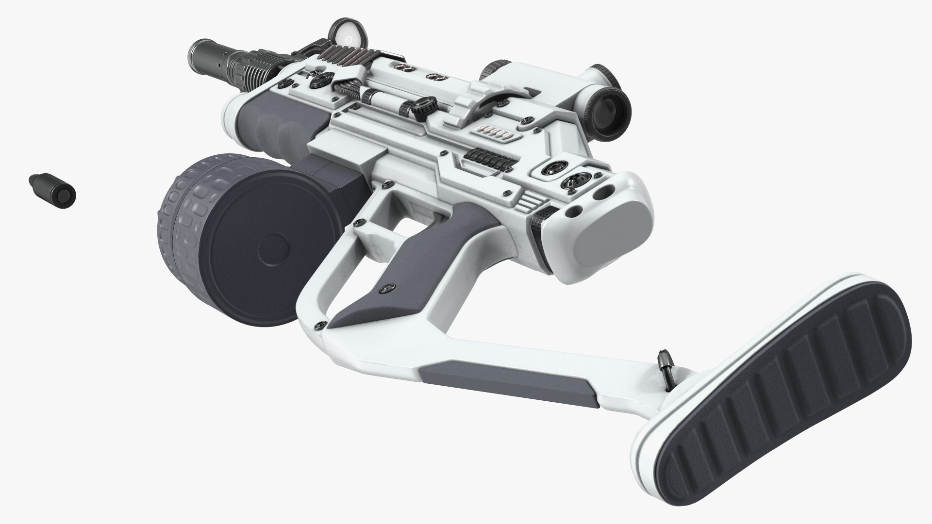 3D Futuristic Rifle Rigged model