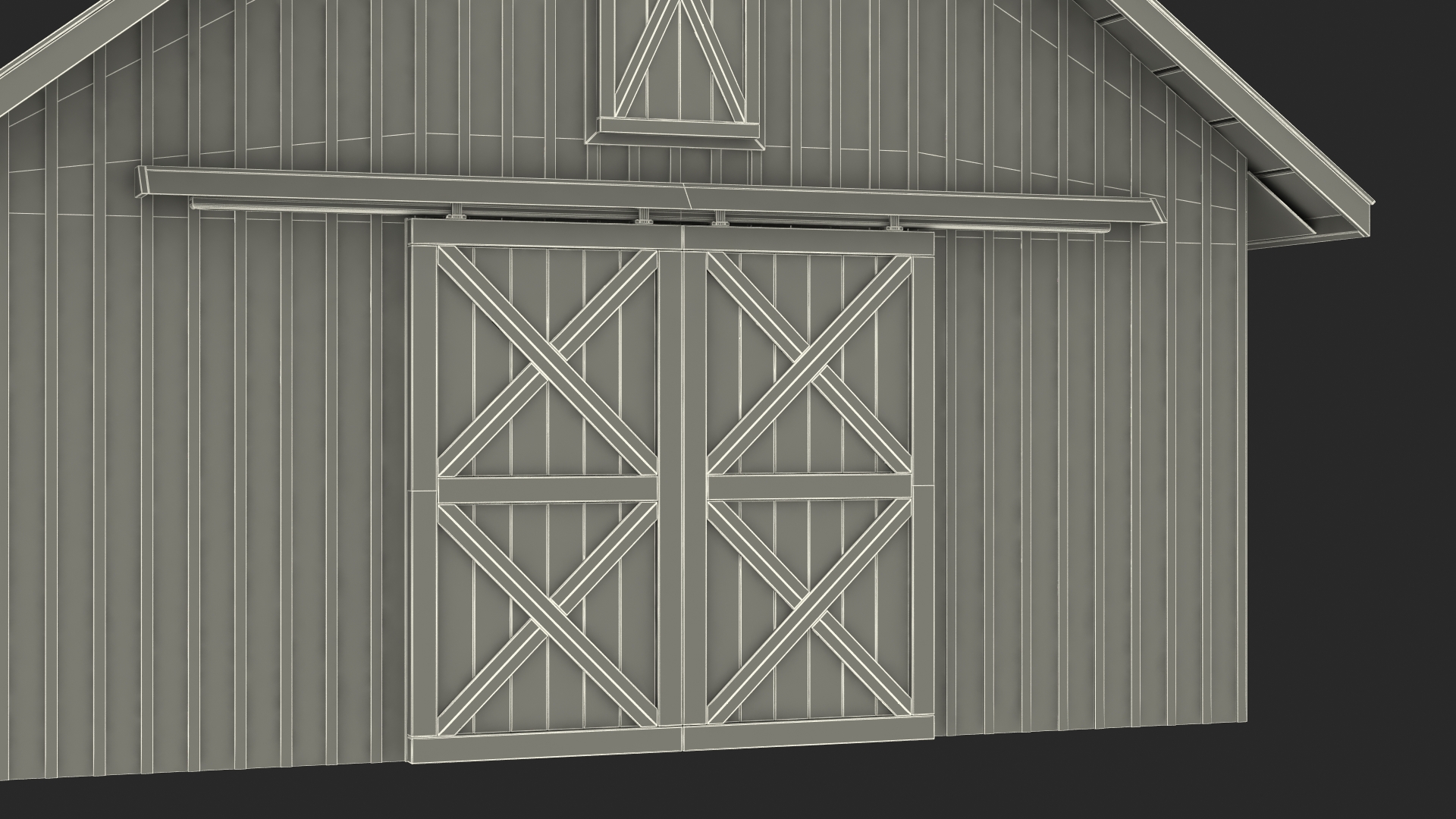 3D Rustic Wooden Barn model