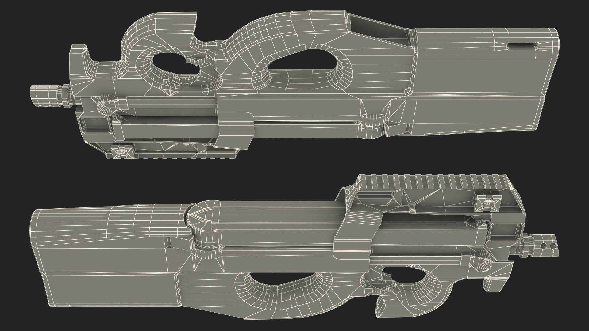 3D model P90 Game Weapon