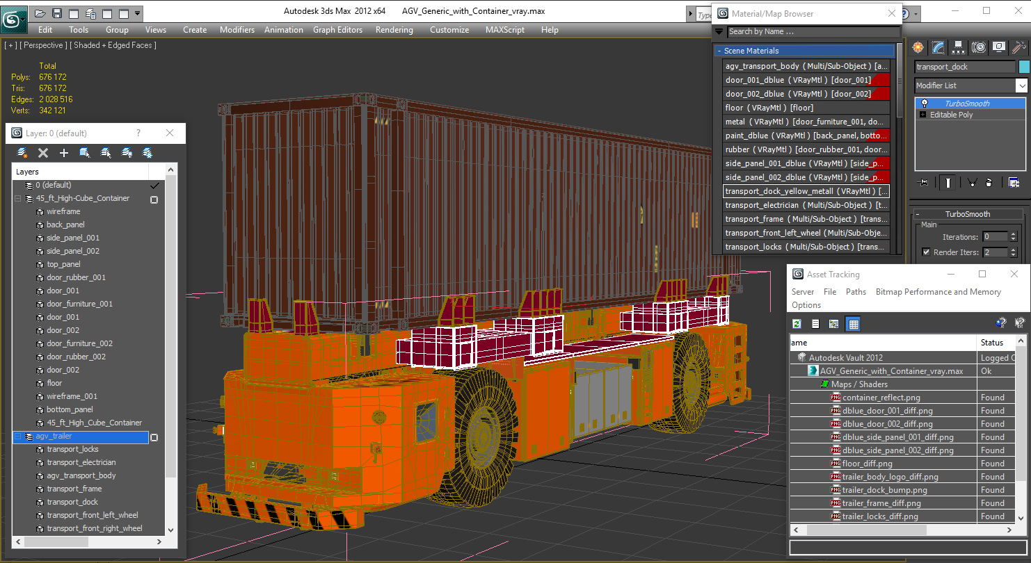 3D AGV Generic with Container