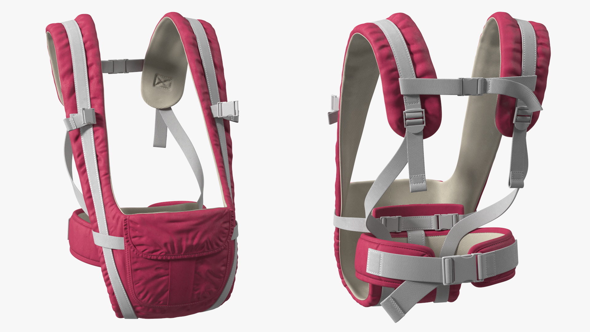 Front Facing Baby Carrier Pink Sitting Position 3D