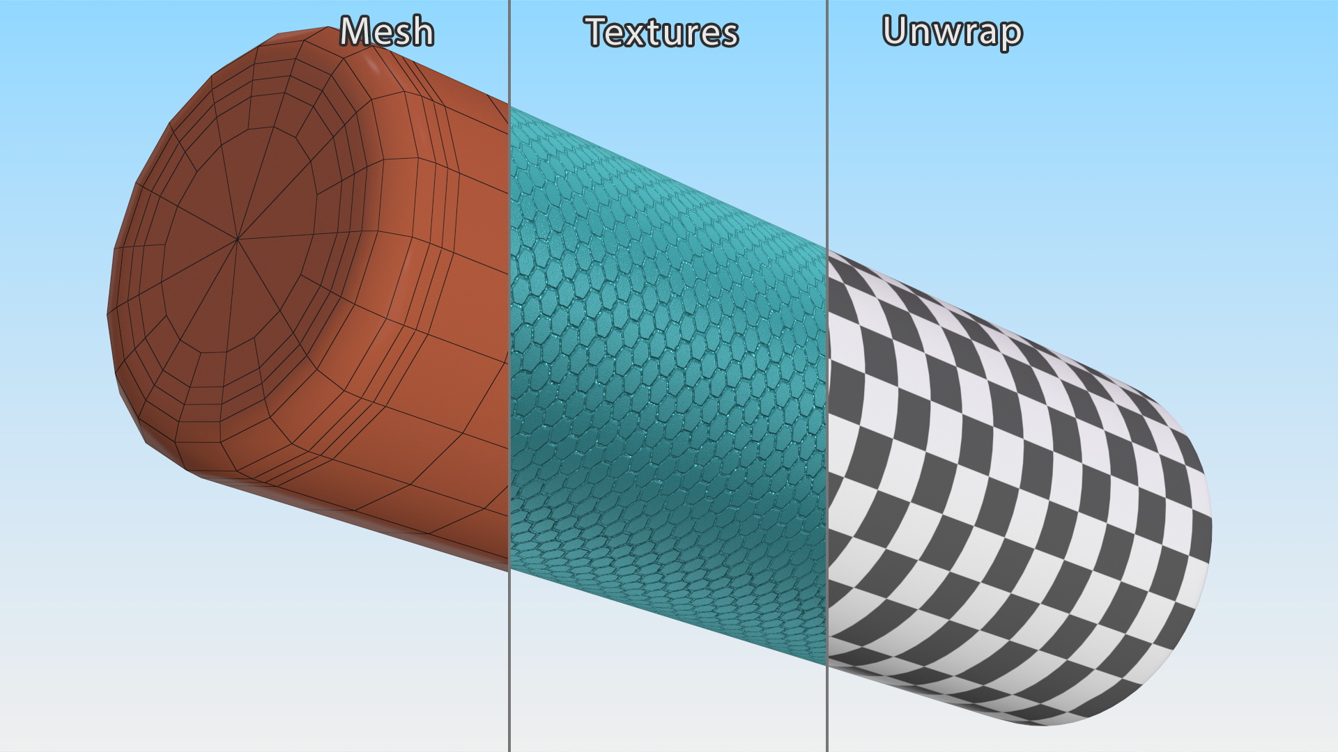 Compact Foam Roller 3D model