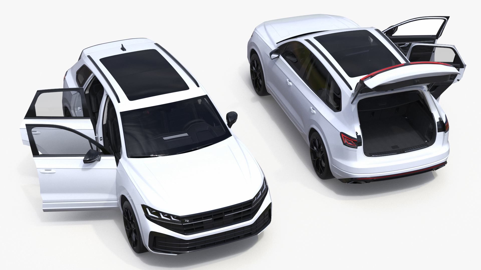 3D Electric SUV White model