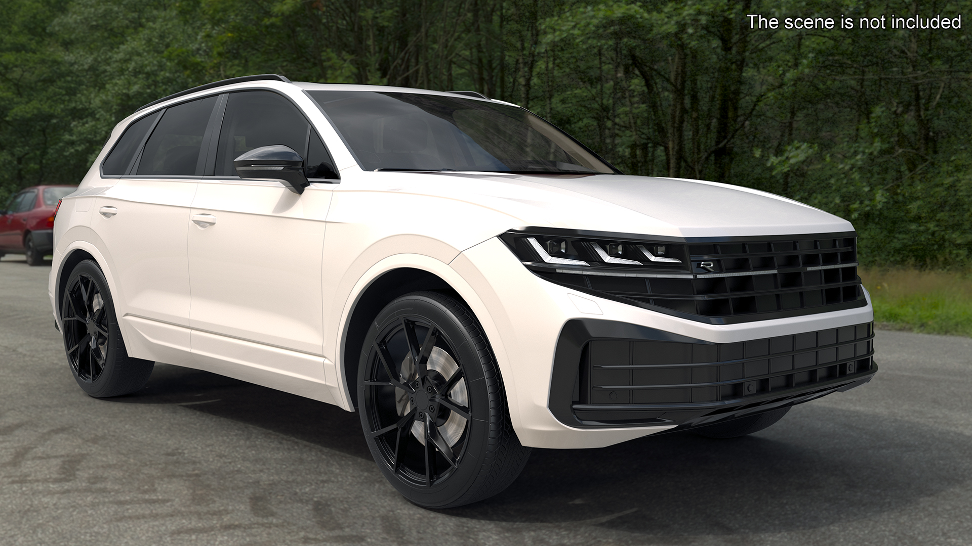 3D Electric SUV White model