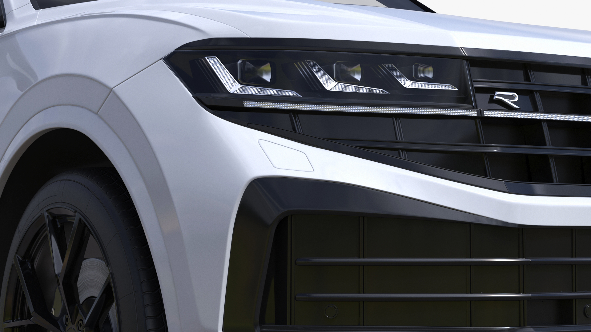 3D Electric SUV White model