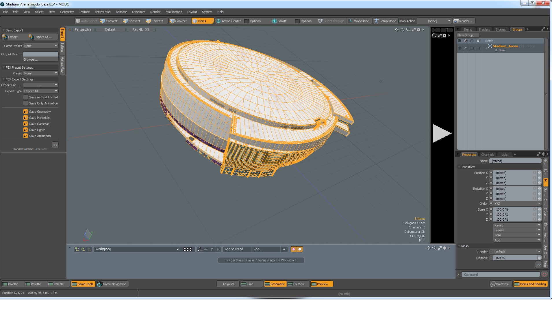 3D Stadium Arena model