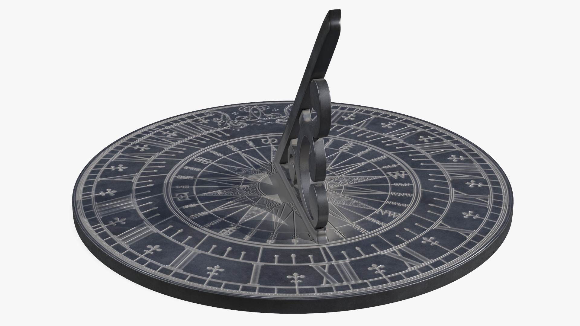 3D Vintage Horizontal Sundial