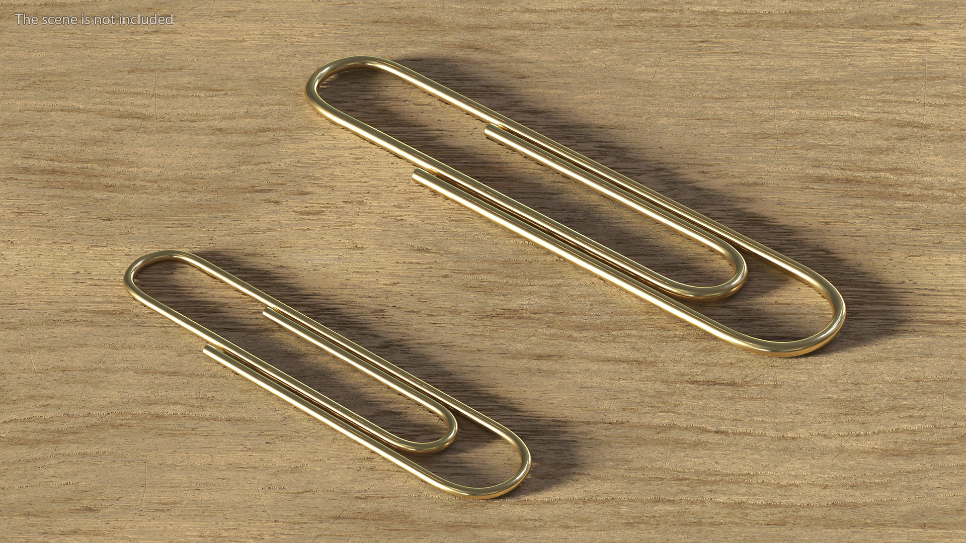 3D Paper Clip Oval Shape Gold