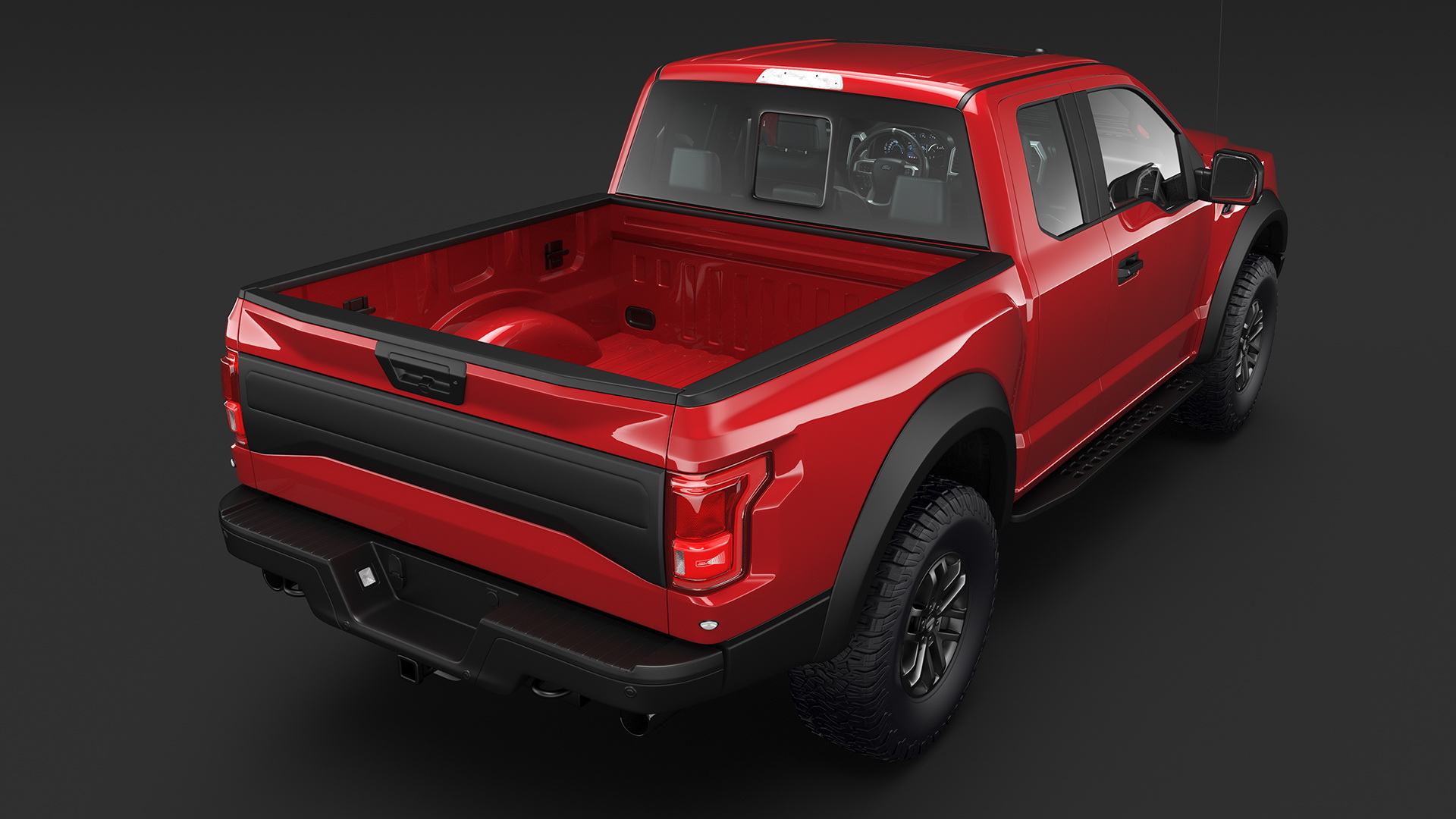 SUV Pickup Red 3D model