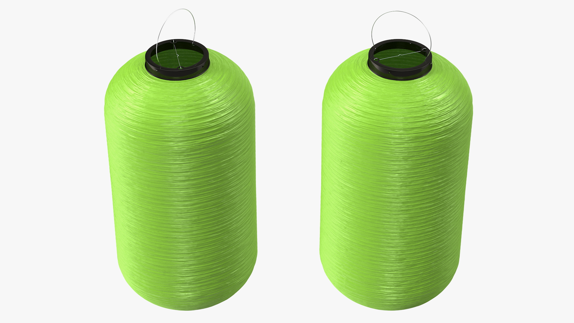 3D Decorative Hanging Cylinder Lantern Green