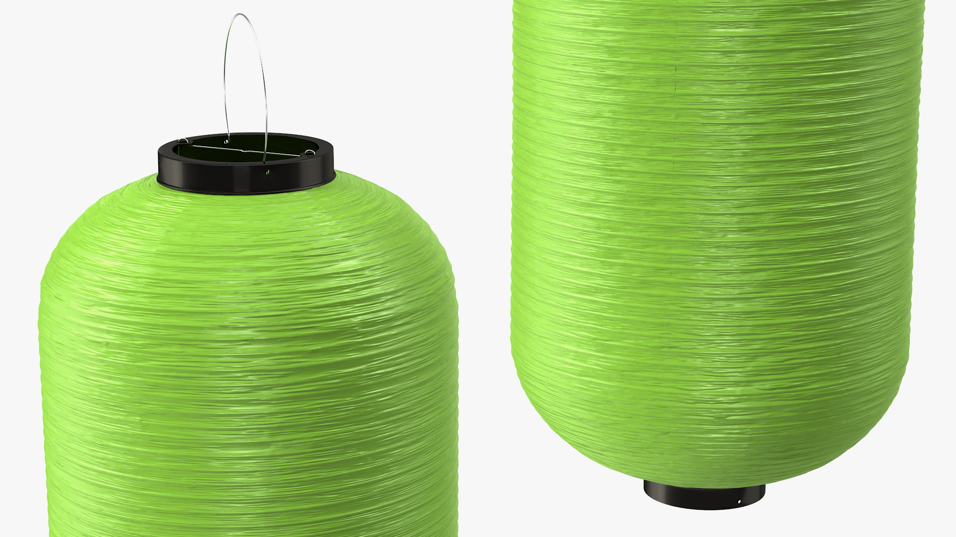 3D Decorative Hanging Cylinder Lantern Green