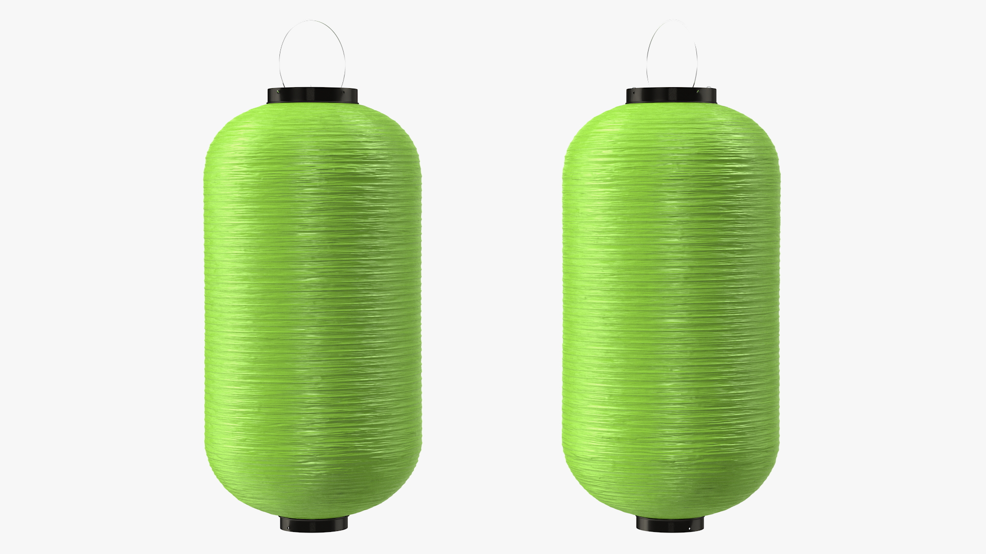 3D Decorative Hanging Cylinder Lantern Green