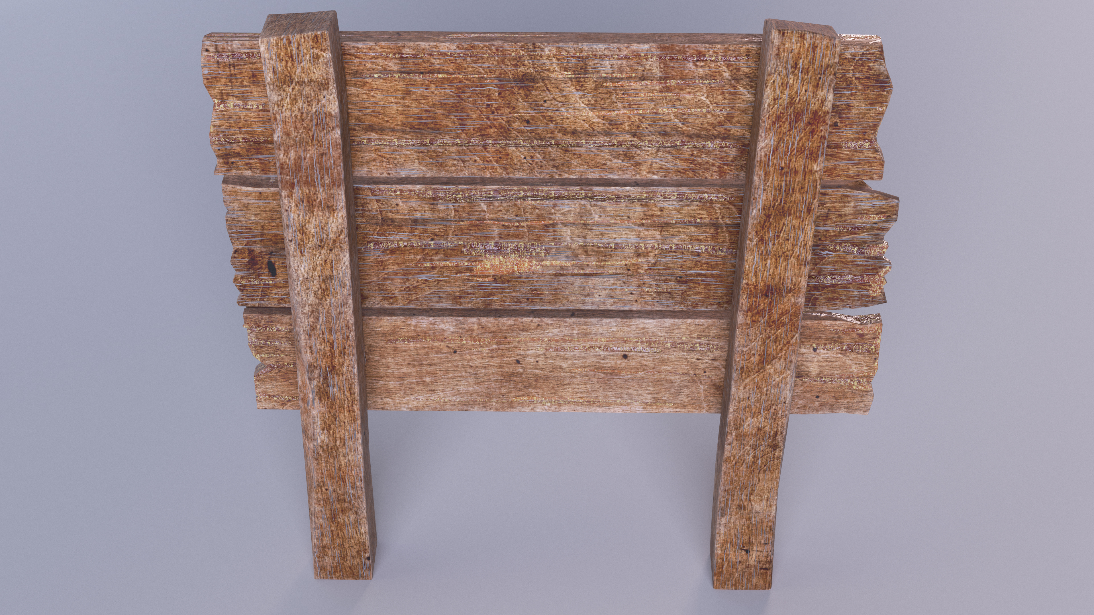 3D model Aged Weathered Rustic Signpost