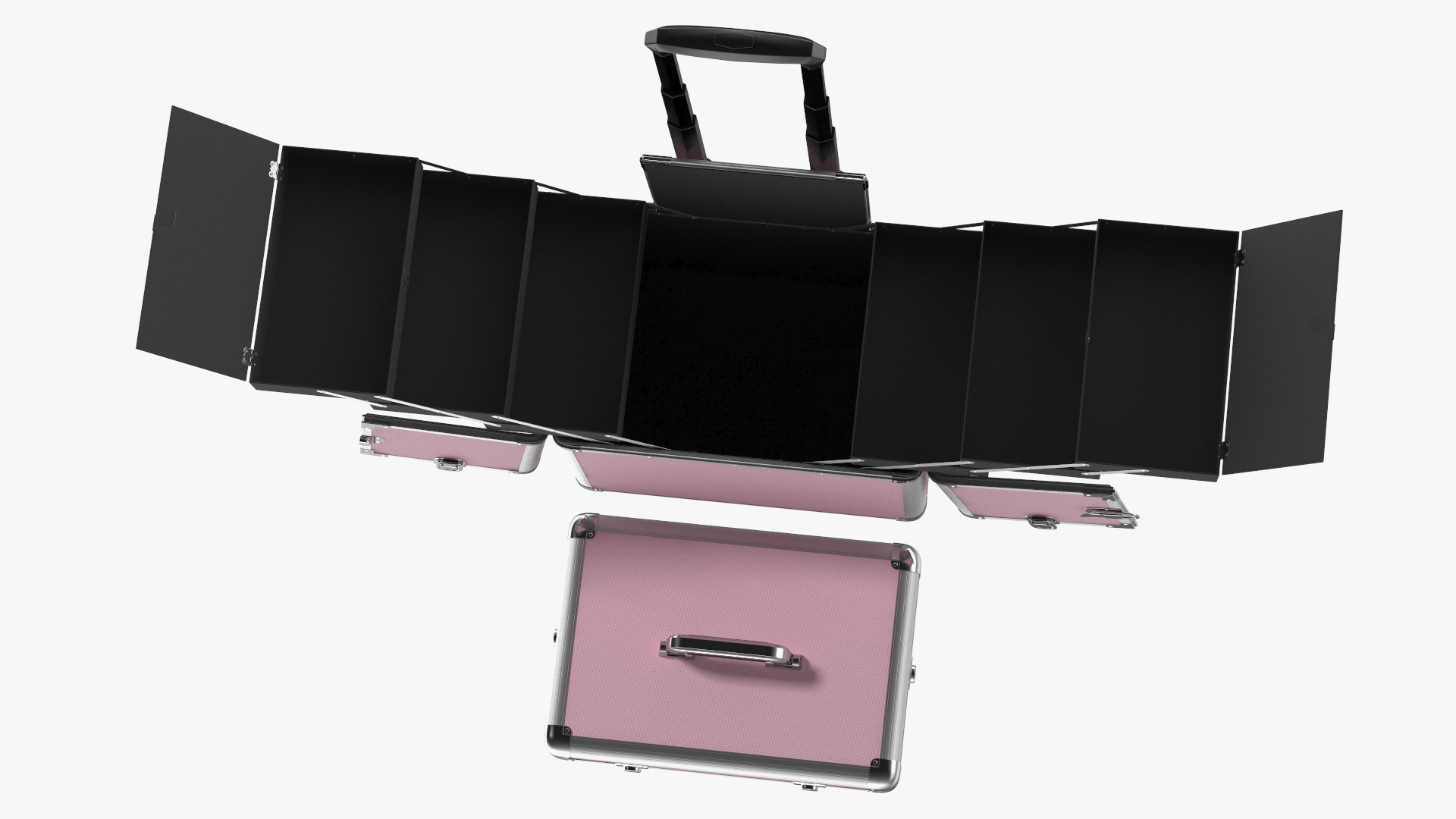 3D model Unfolded Yaheetech Makeup Case Pink