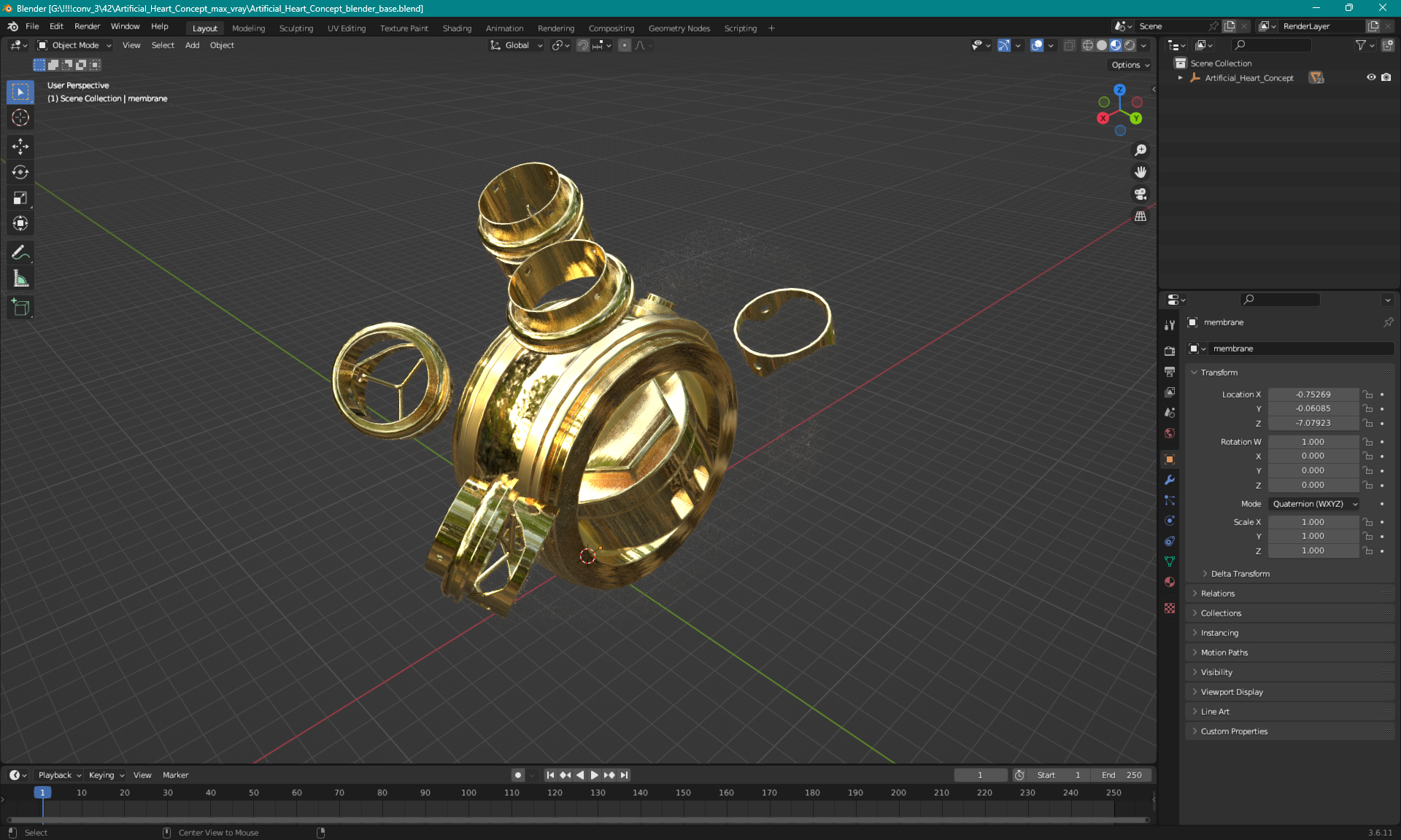 Artificial Heart Concept 3D model