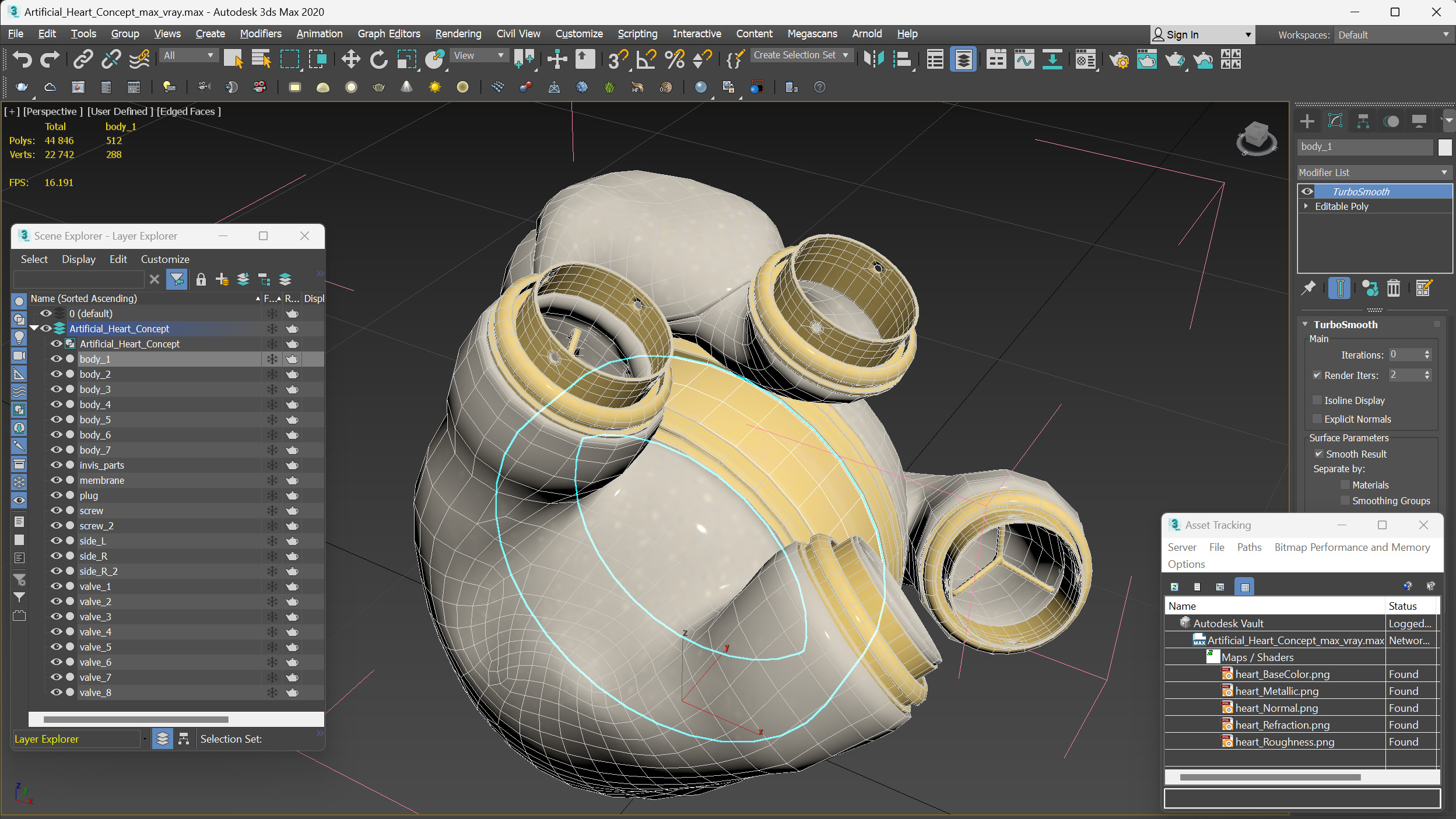 Artificial Heart Concept 3D model