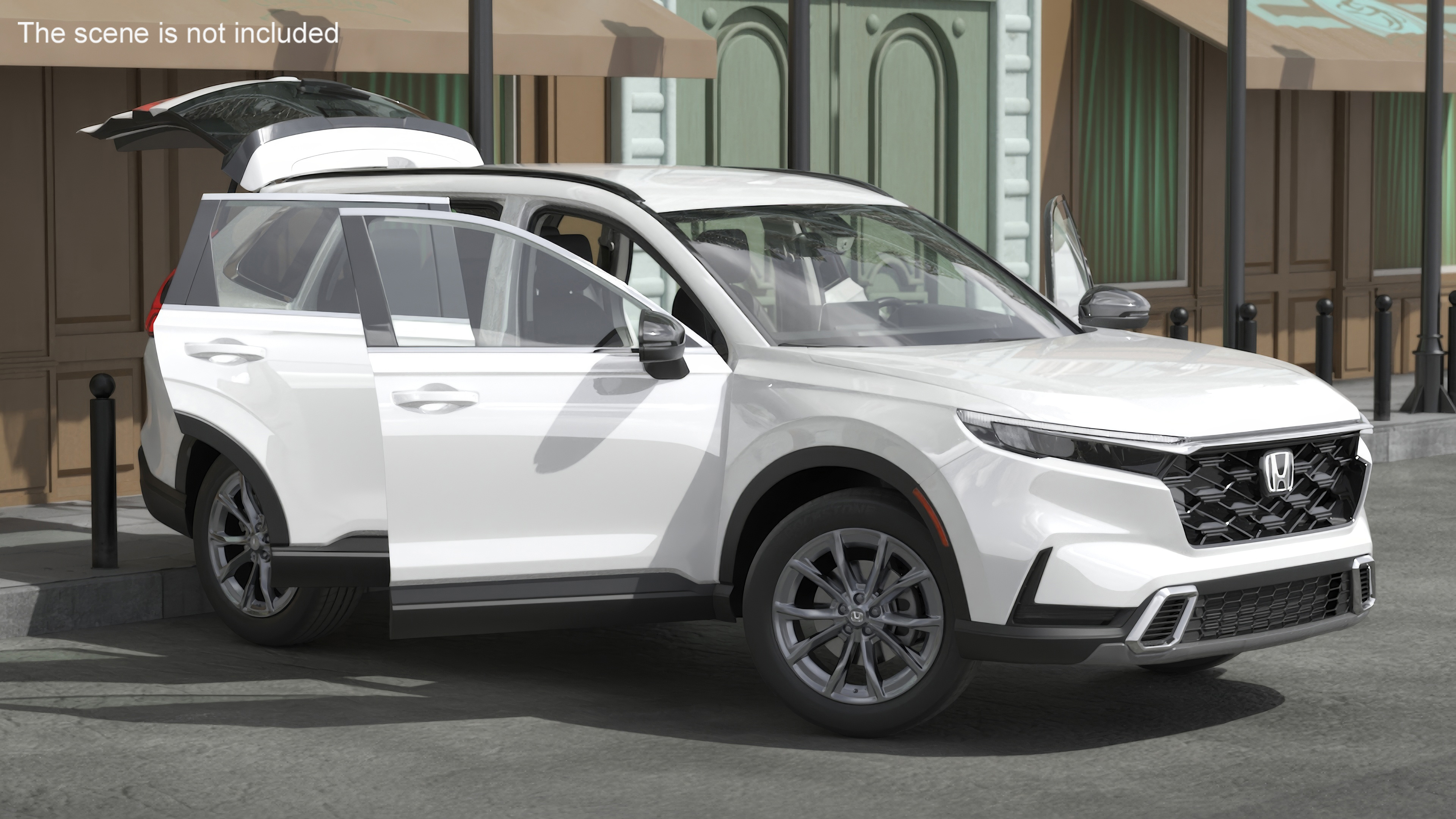 3D 2025 Honda CR-V White Rigged model