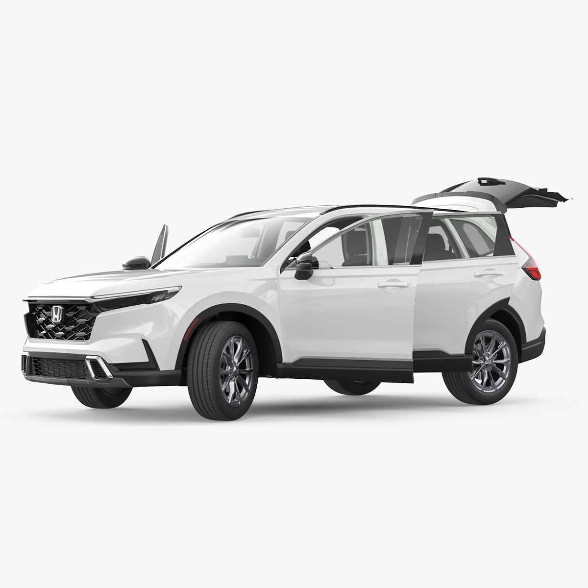 3D 2025 Honda CR-V White Rigged model