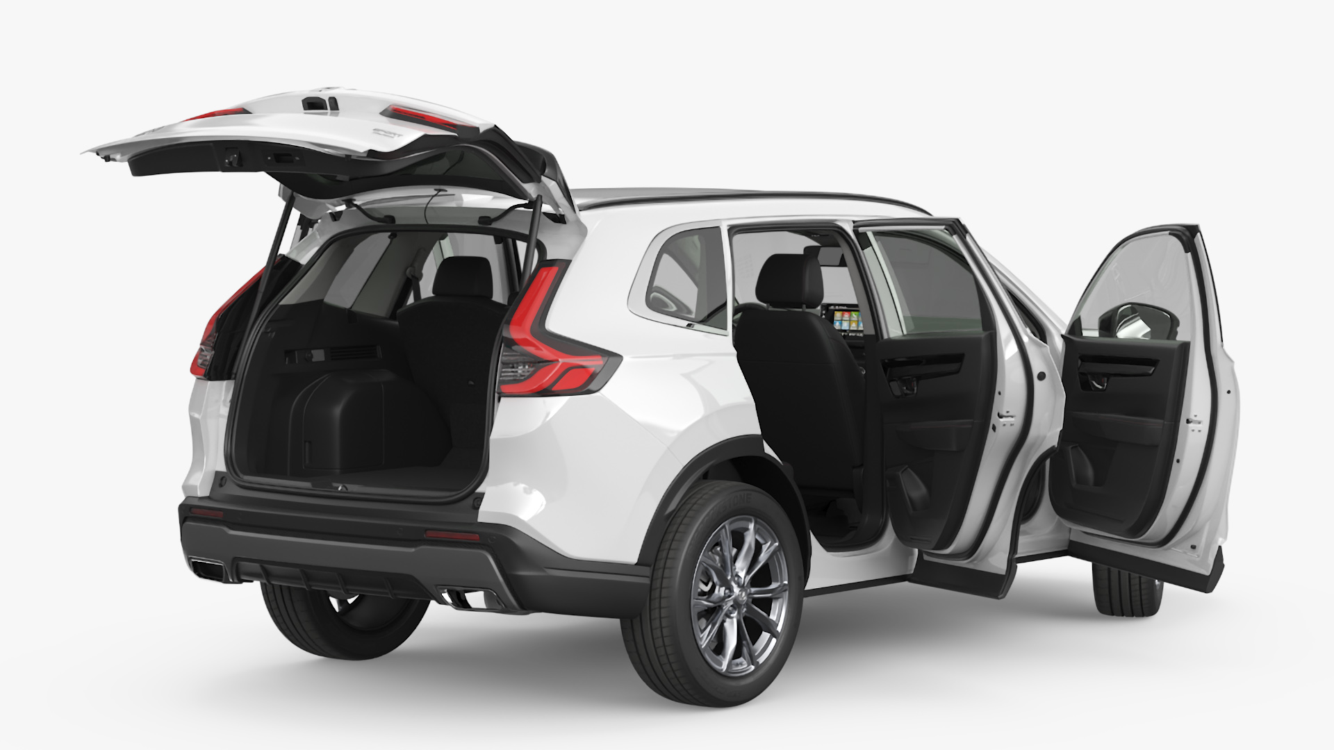 3D 2025 Honda CR-V White Rigged model