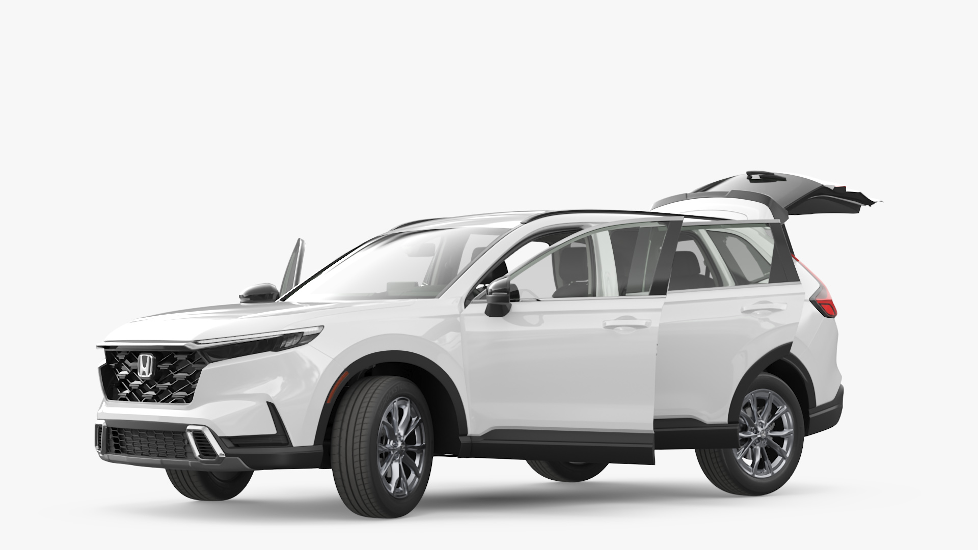 3D 2025 Honda CR-V White Rigged model