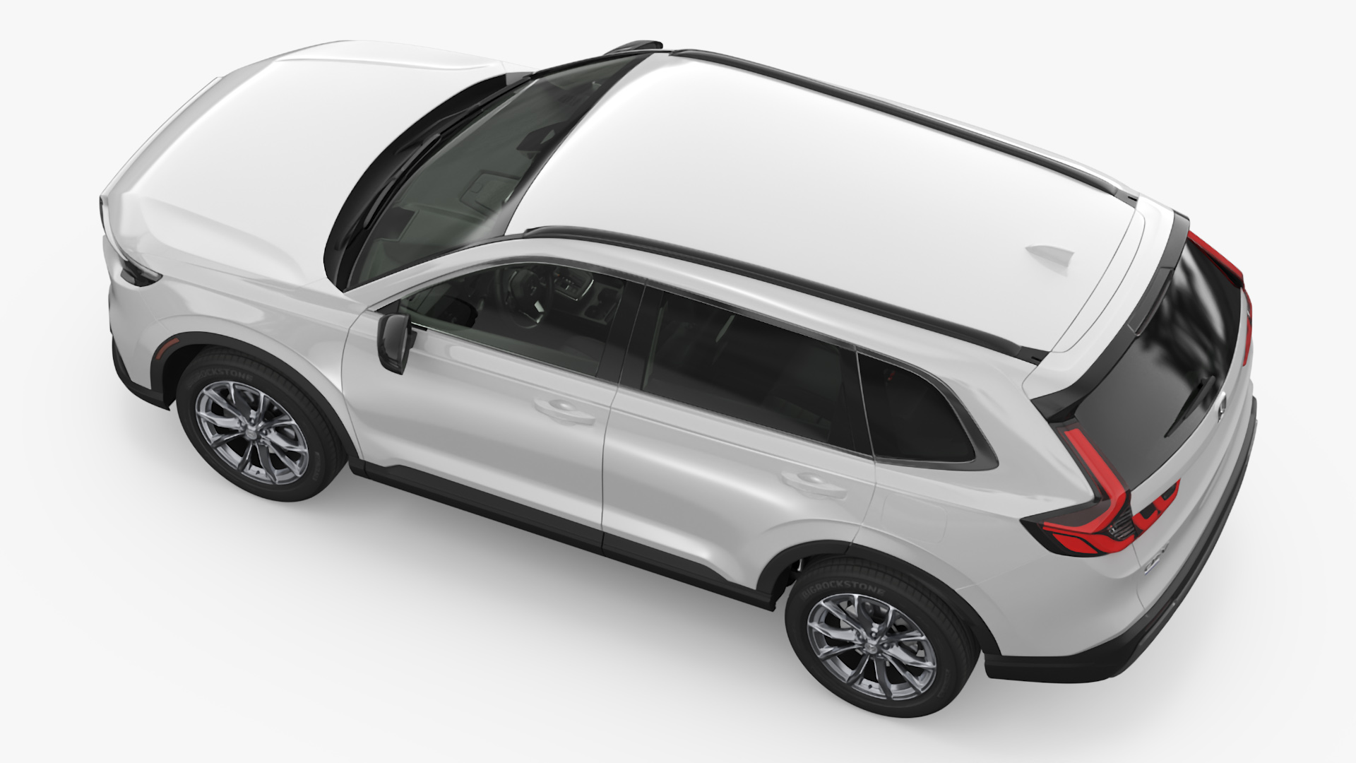 3D 2025 Honda CR-V White Rigged model