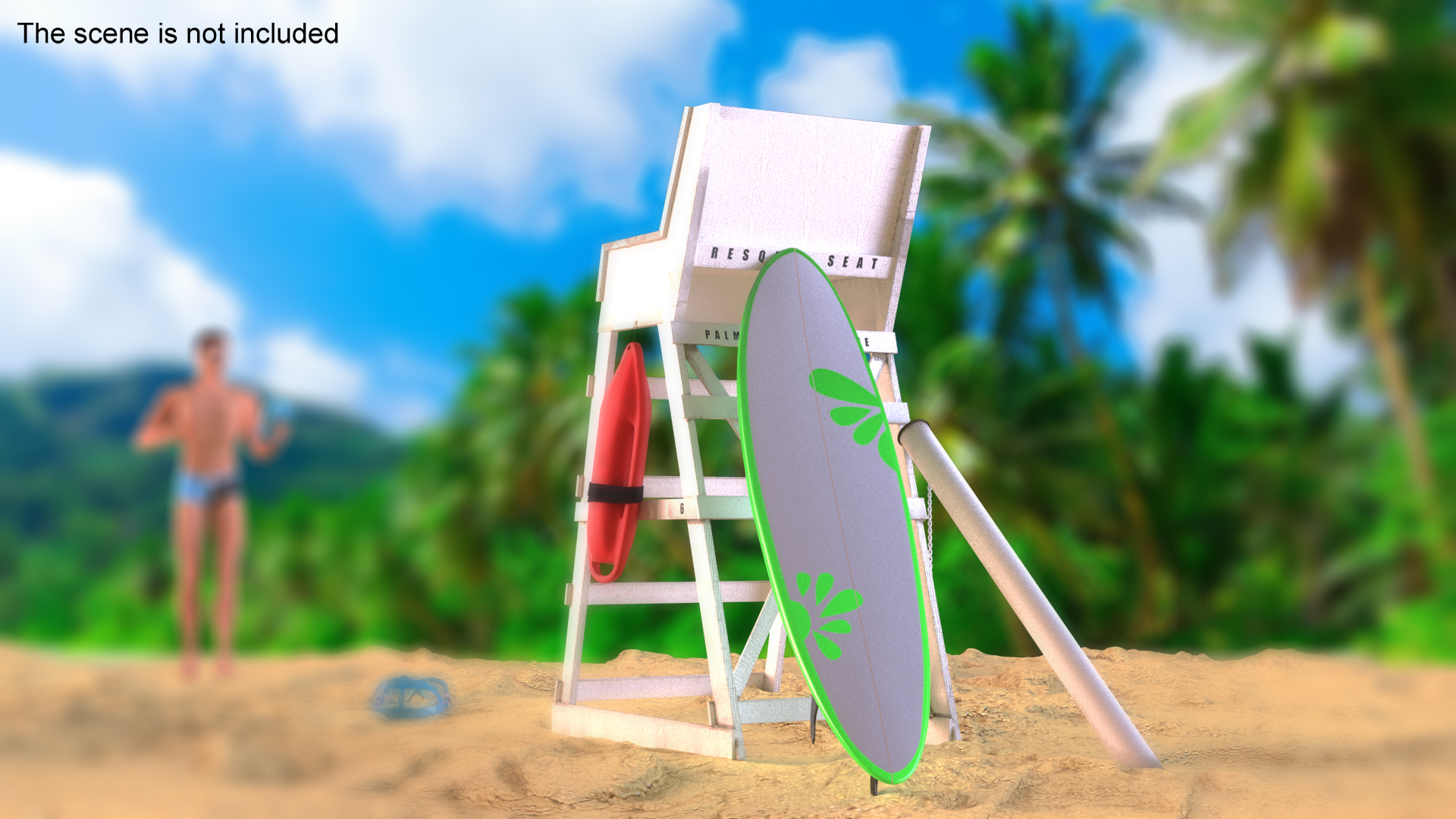 3D Funboard Surfboard model