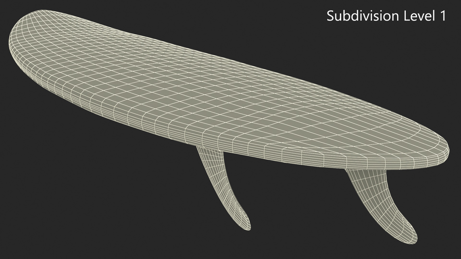 3D Funboard Surfboard model