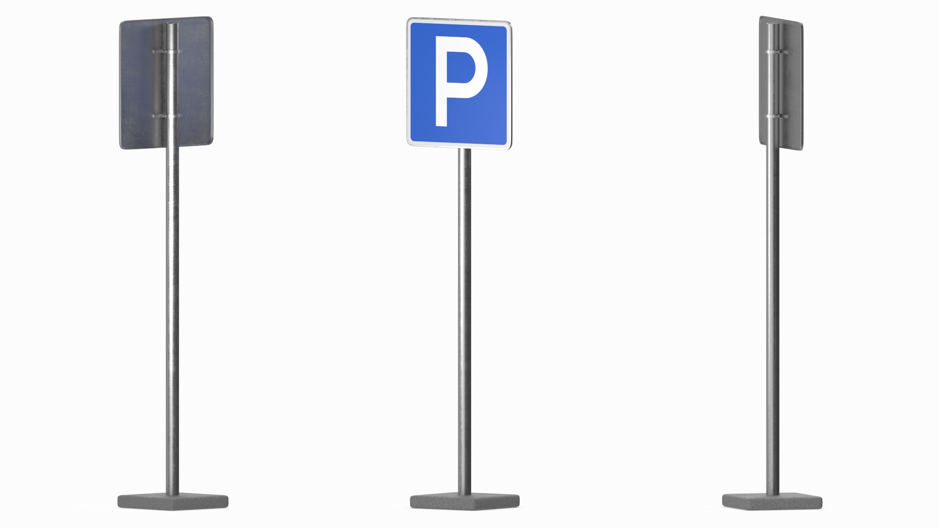 Road Sign Parking 3D