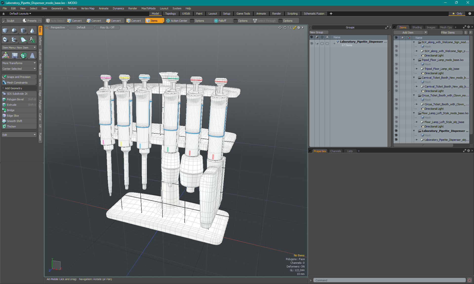 3D Laboratory Pipette Dispenser model