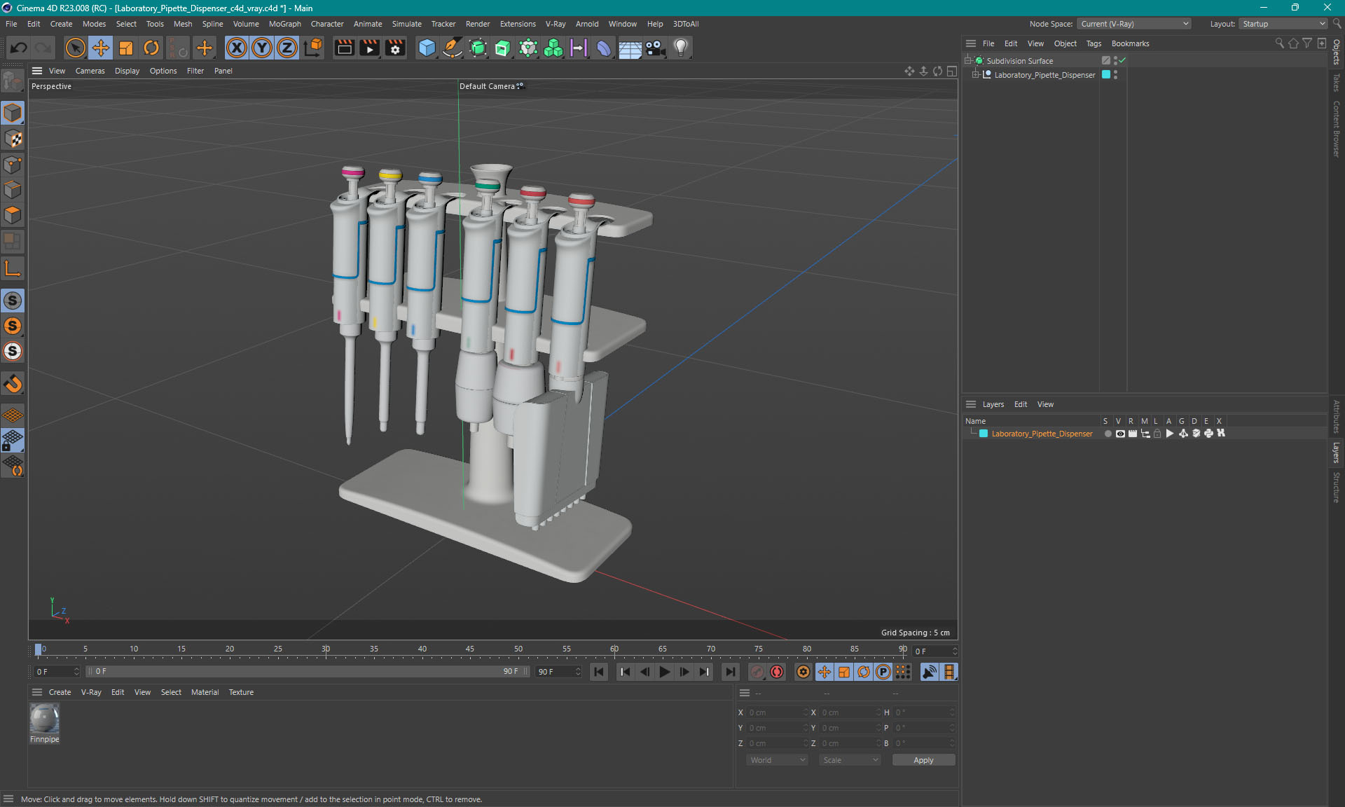 3D Laboratory Pipette Dispenser model