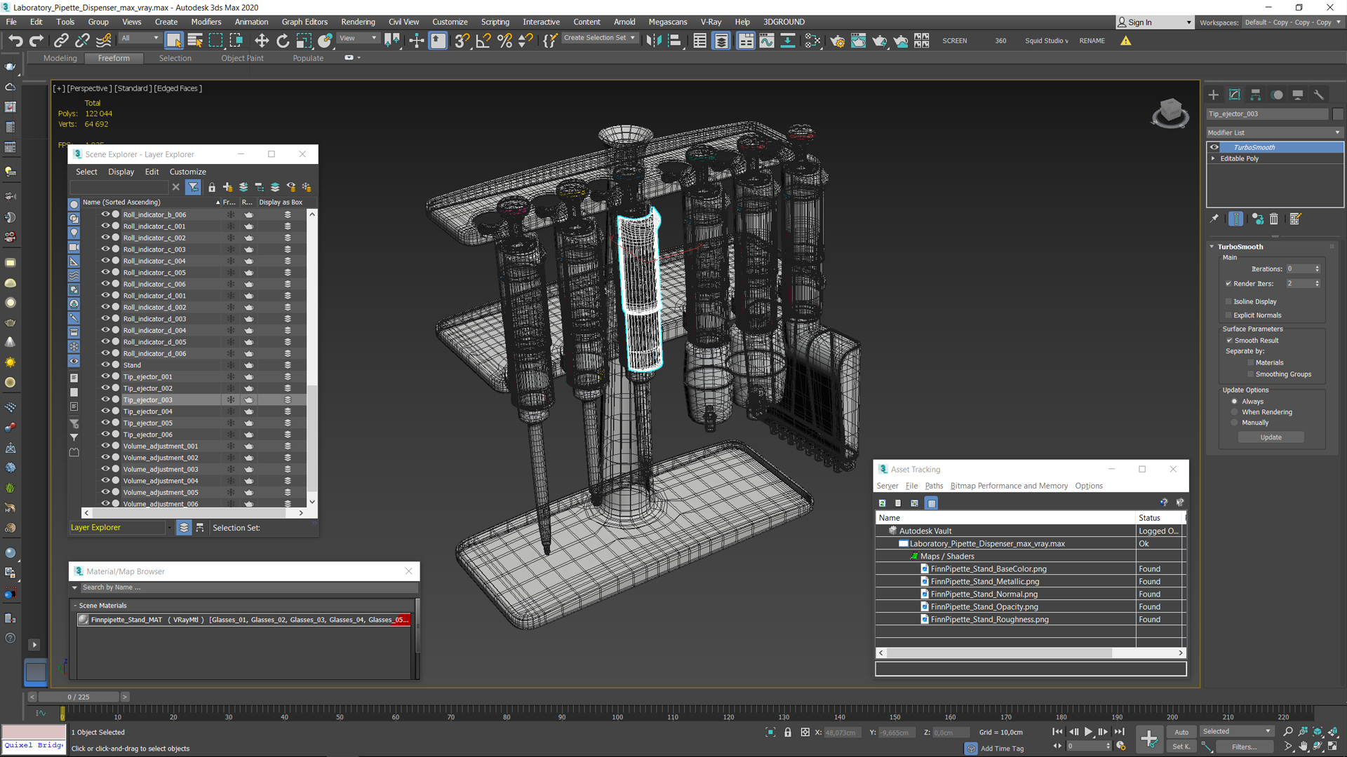 3D Laboratory Pipette Dispenser model