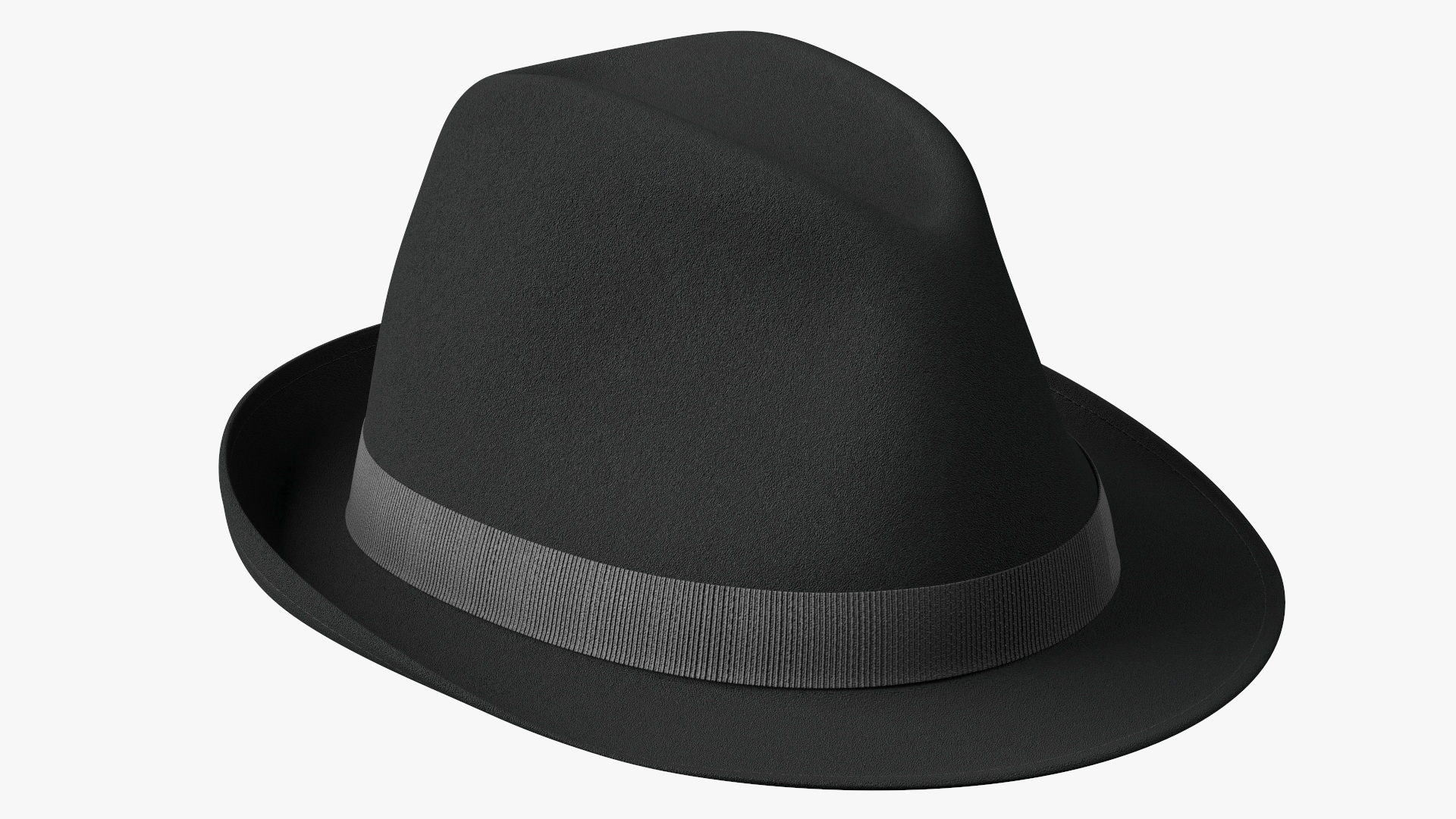 3D Black Fedora Hat