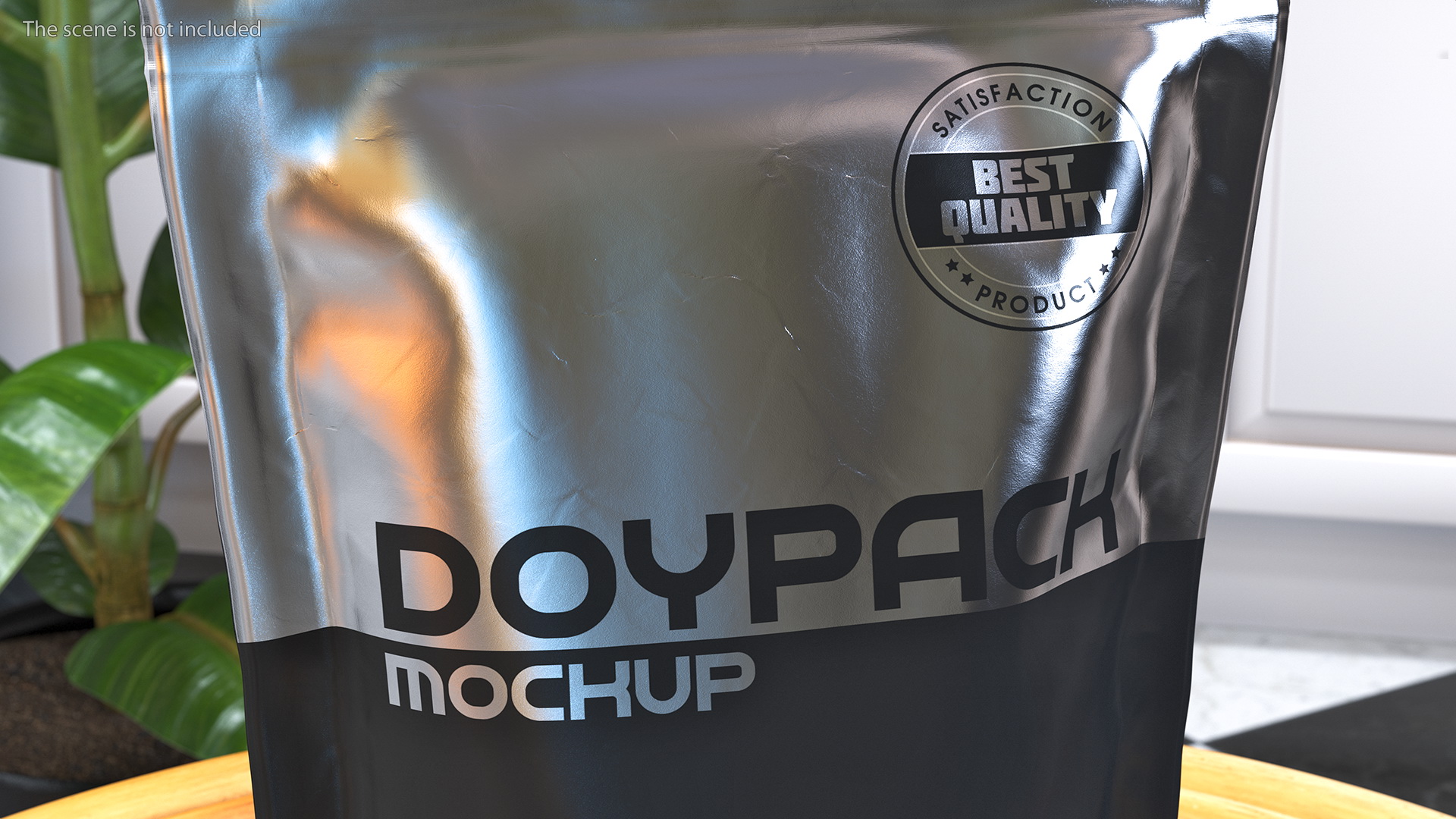 3D Doy Pack With Zipper Mockup Black model