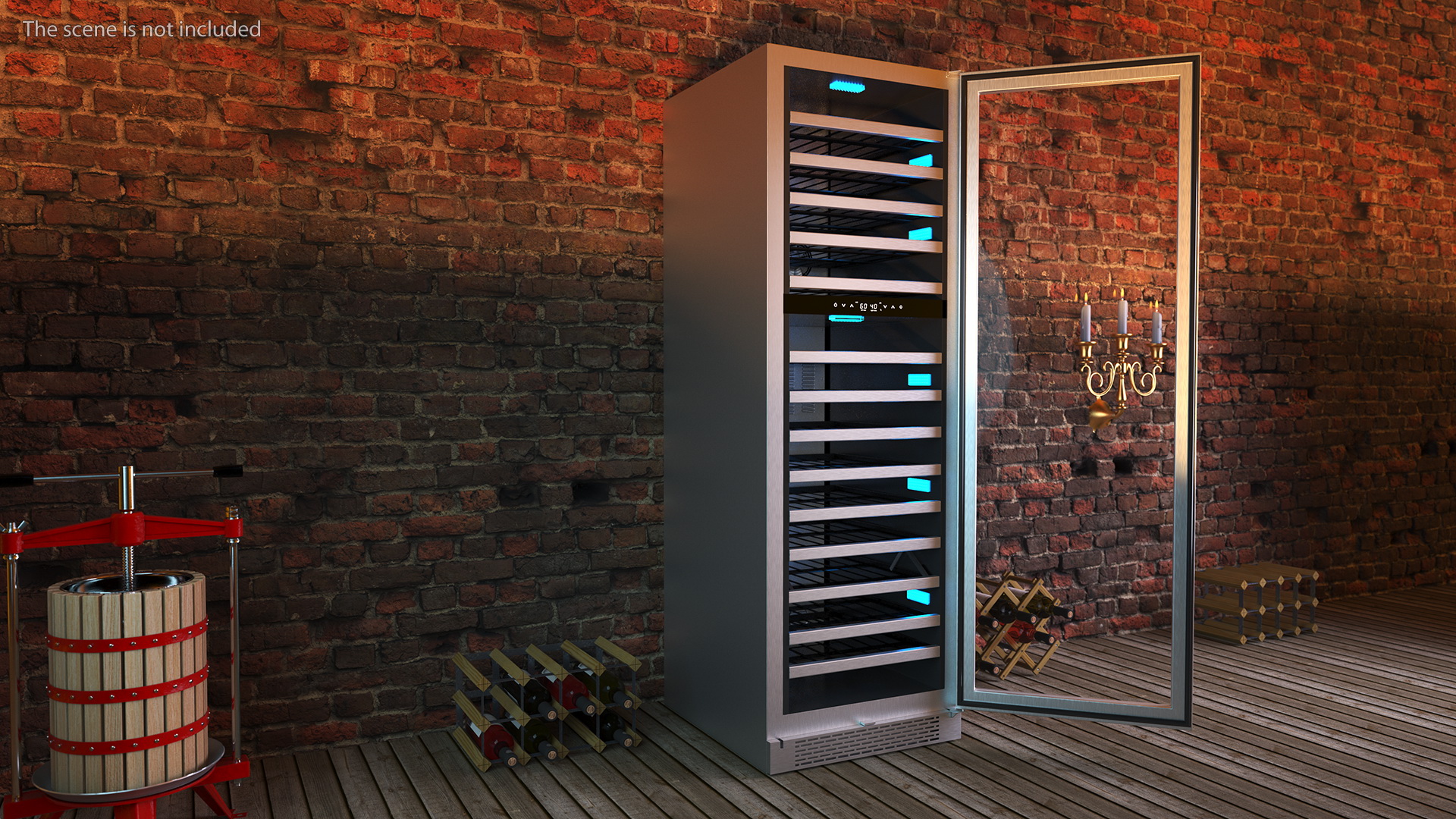 Wine Cooler Set Full Compact and Dual Zone 3D