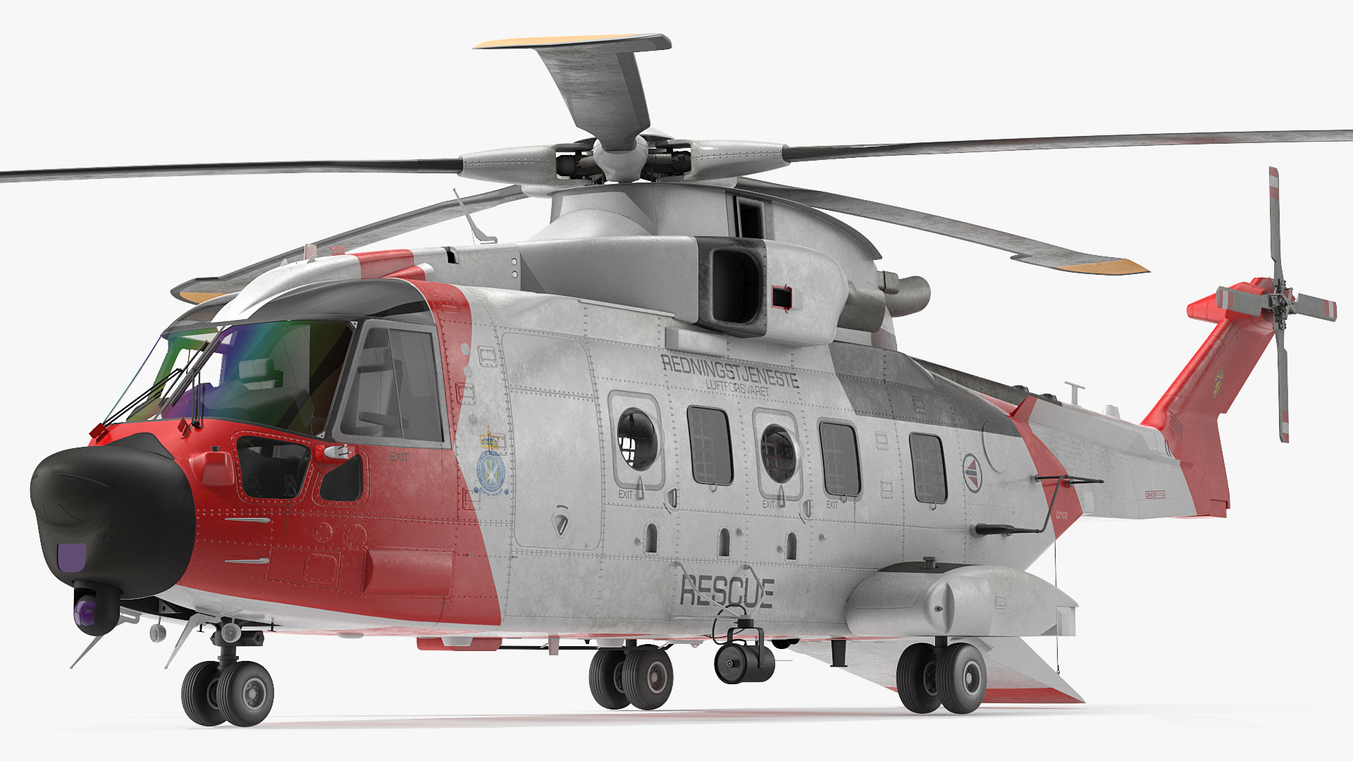 AgustaWestland AW101 Model 612 Norwegian Air Force Rigged 3D