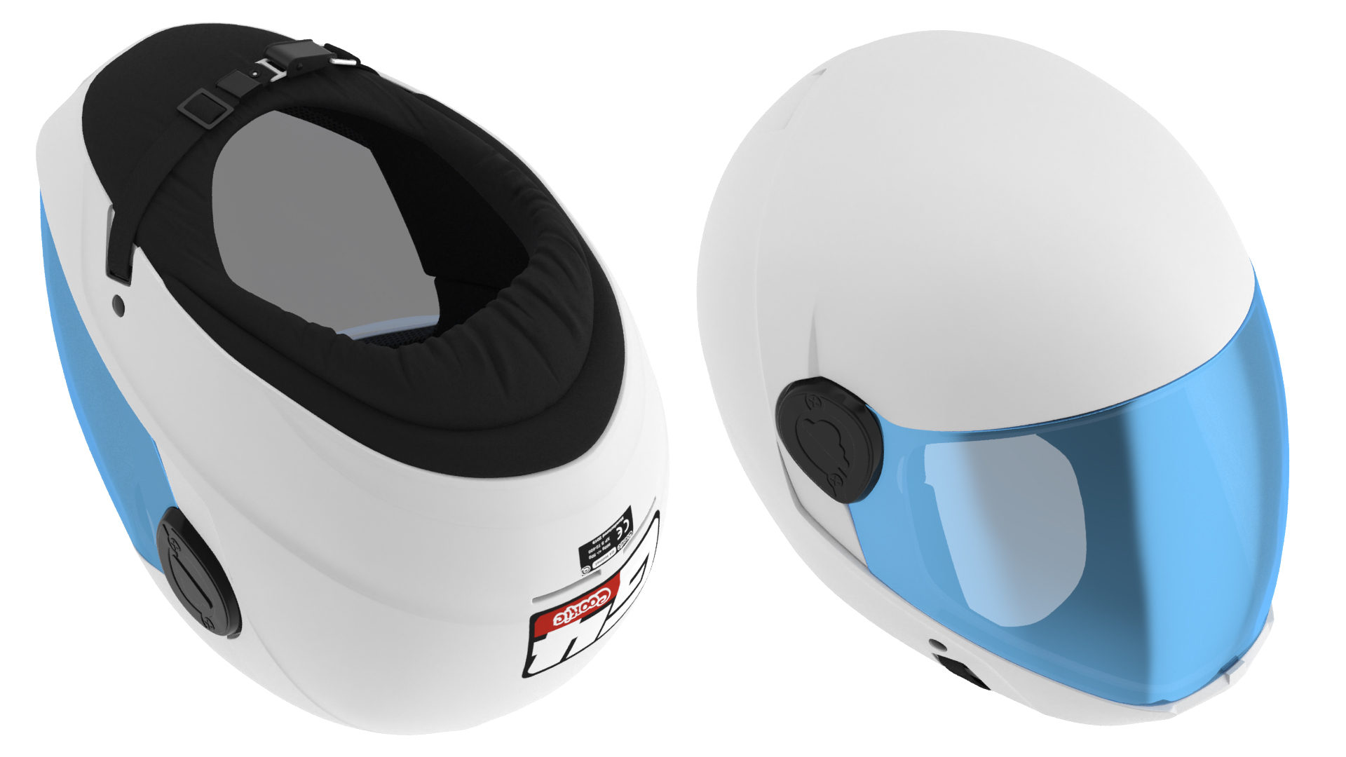 Cookie G4 Skydiving Helmet White 3D