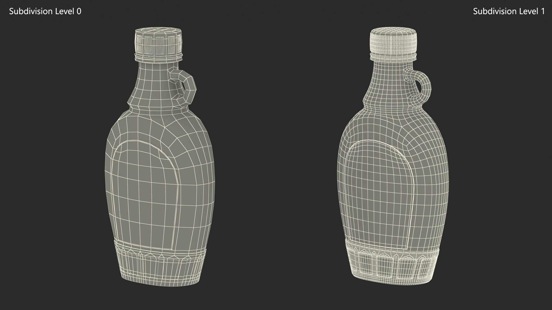 Vermont Maple Syrup Glass Bottle 3D