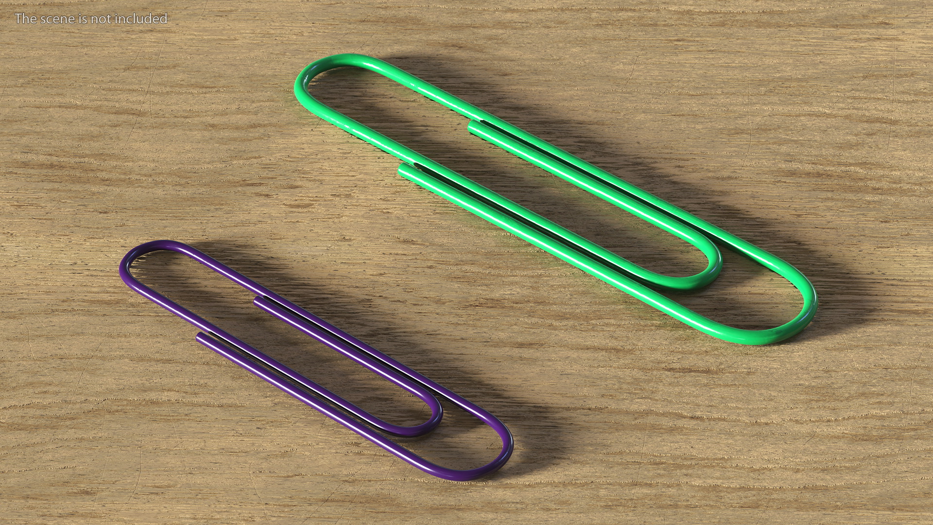 Paper Clip Oval Shape Color 3D