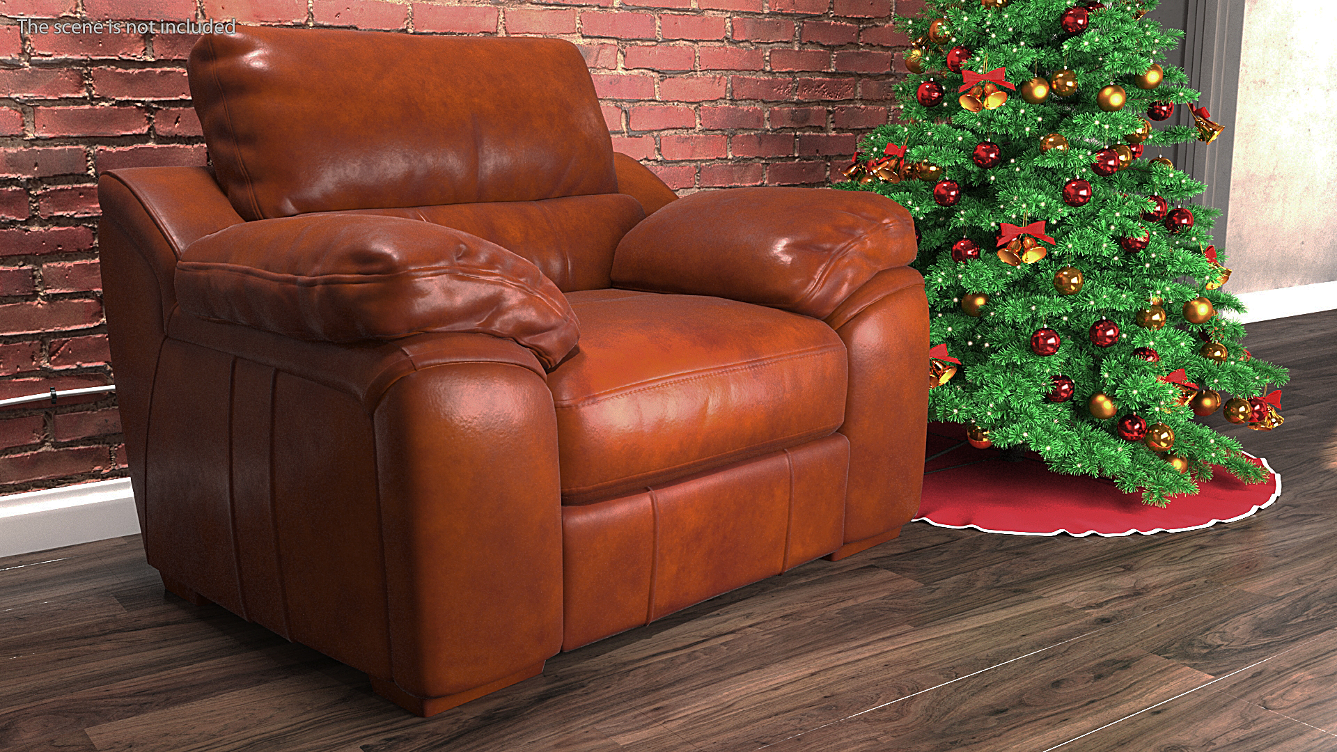 Brown Leather Chair 3D model